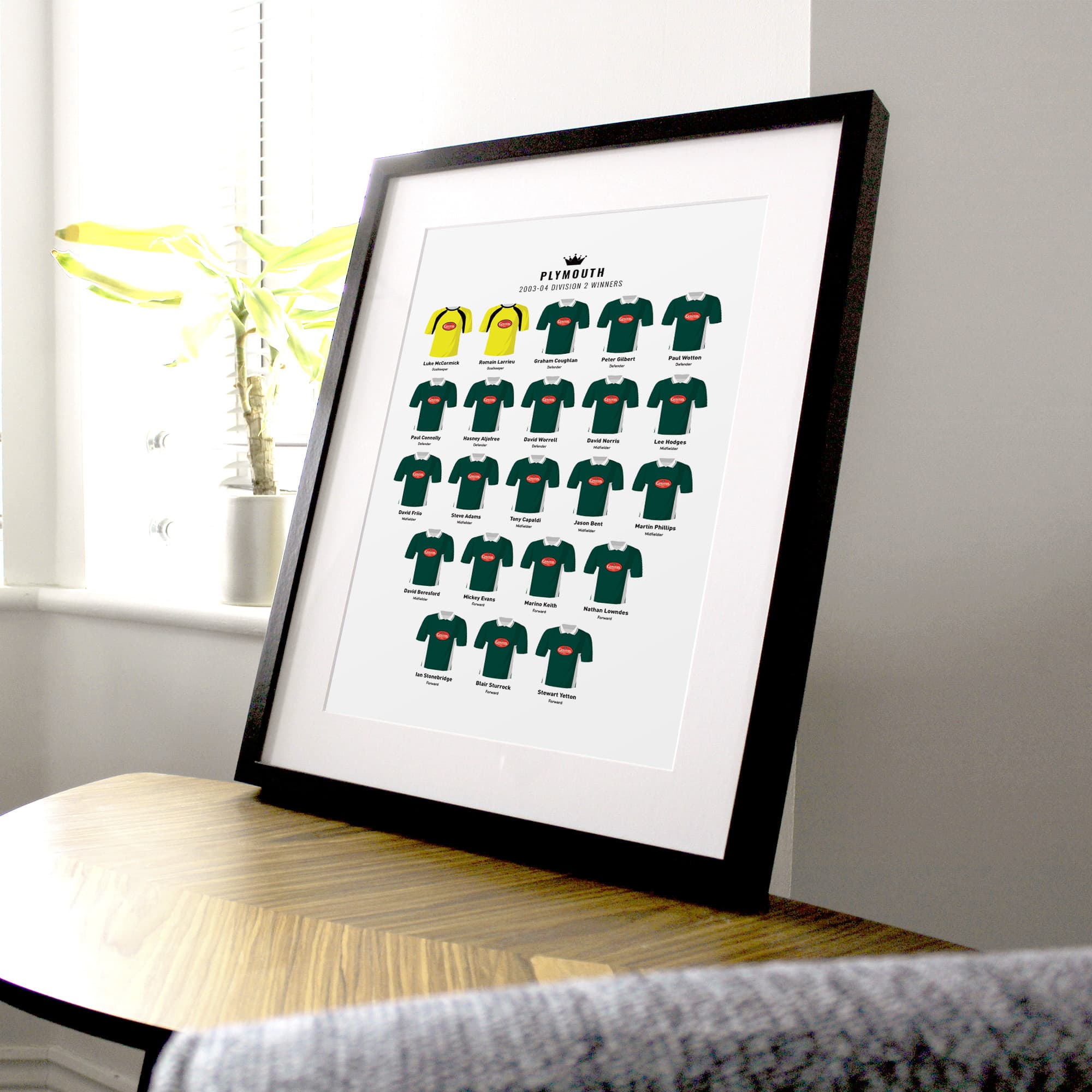 Plymouth 2004 Division 2 Winners Football Team Print Good Team On Paper