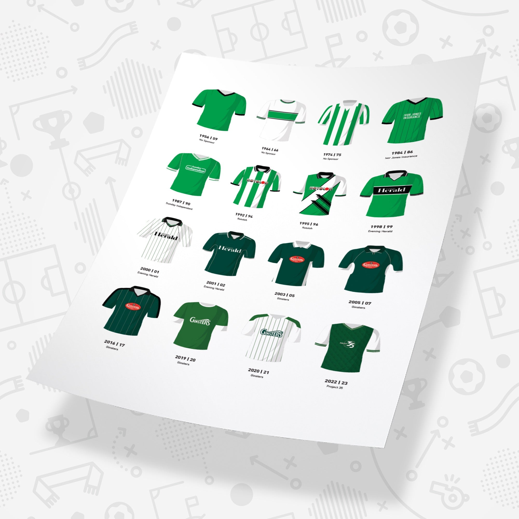 Plymouth Classic Kits Football Team Print Good Team On Paper