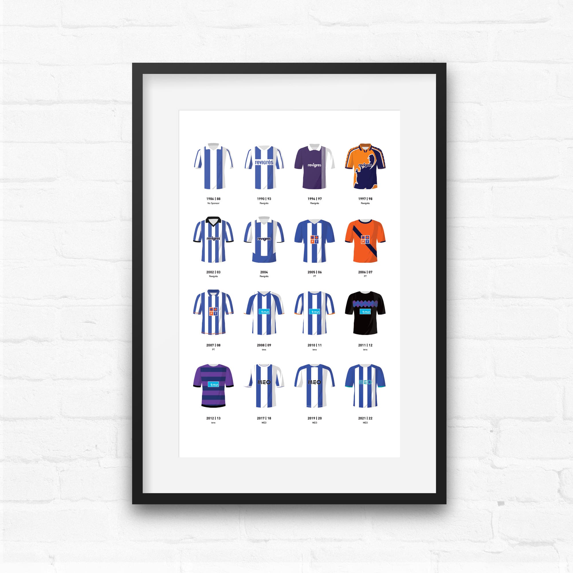 Porto Classic Kits Football Team Print Good Team On Paper