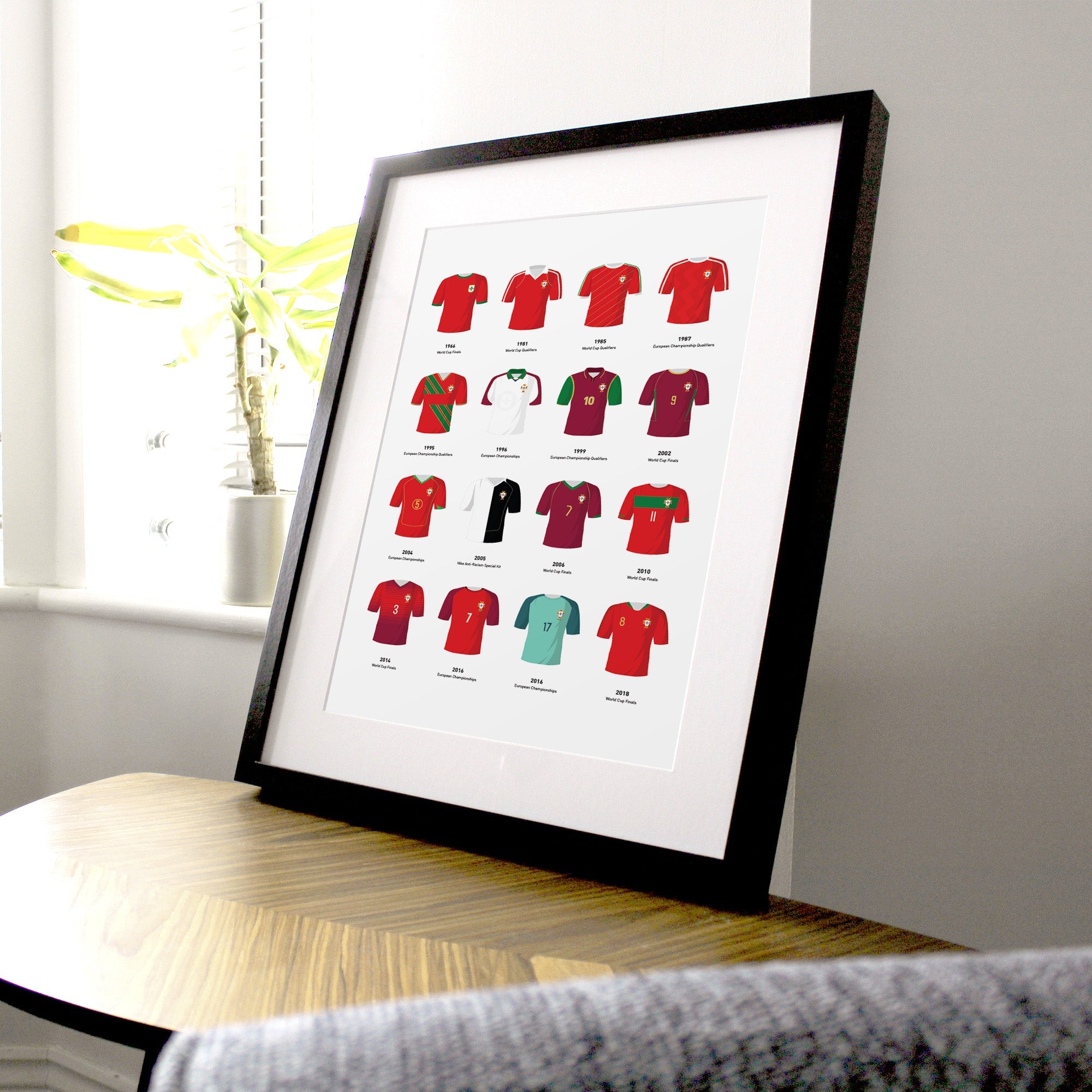 Portugal Classic Kits Football Team Print Good Team On Paper