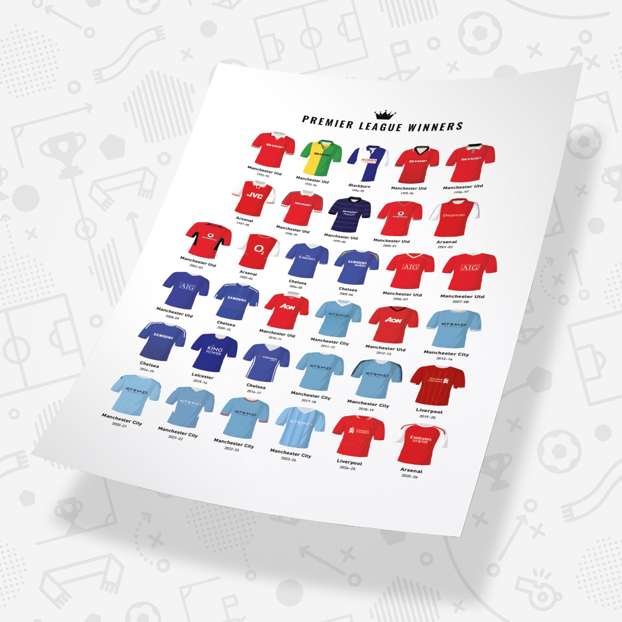 Premier Winners Football Print