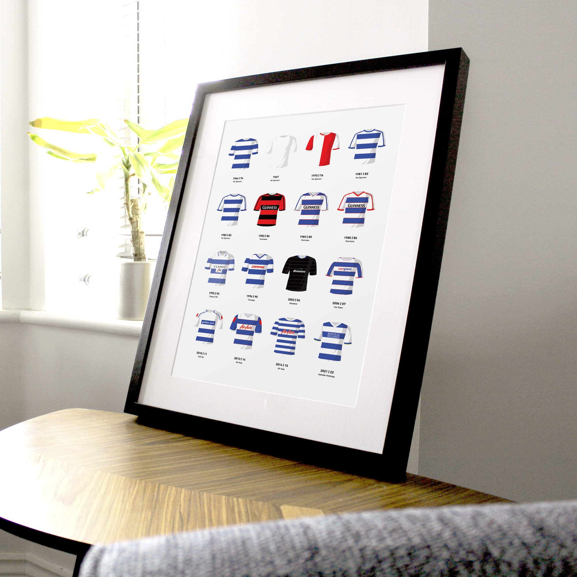 QPR Classic Kits Football Team Print Good Team On Paper