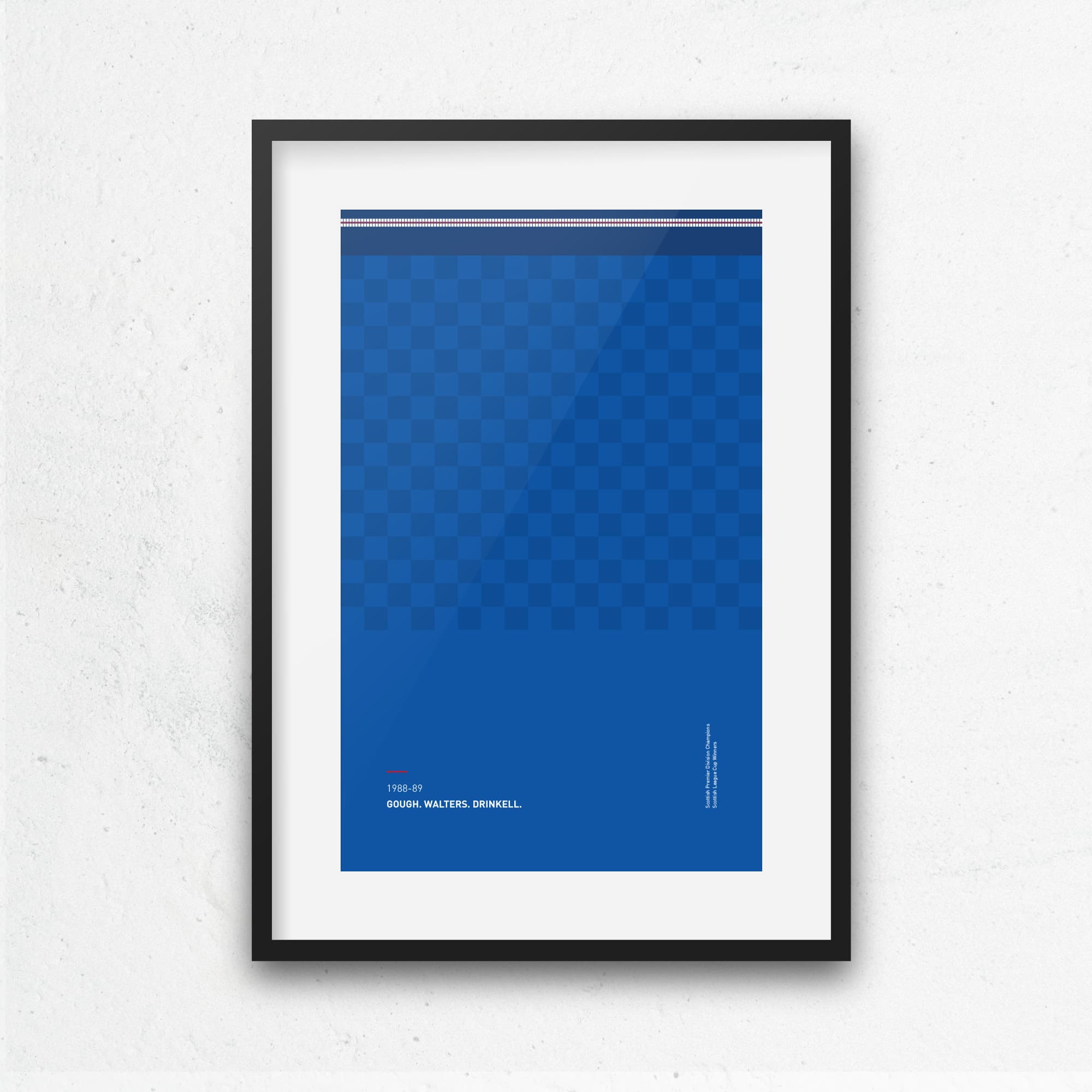 Rangers 1988-89 'Better Days' Football Print Good Team On Paper