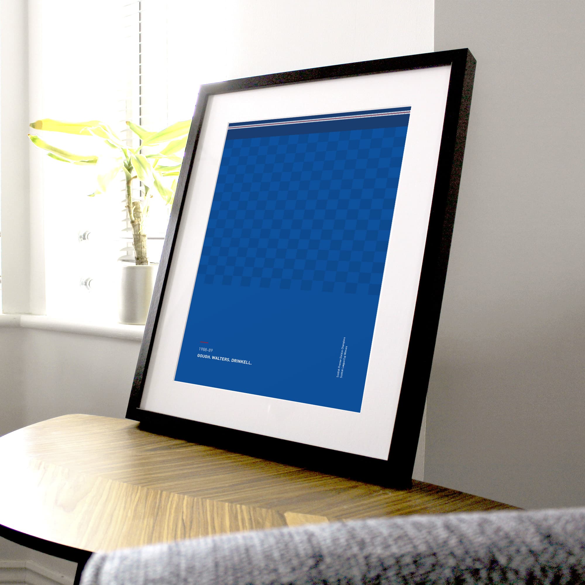 Rangers 1988-89 'Better Days' Football Print Good Team On Paper