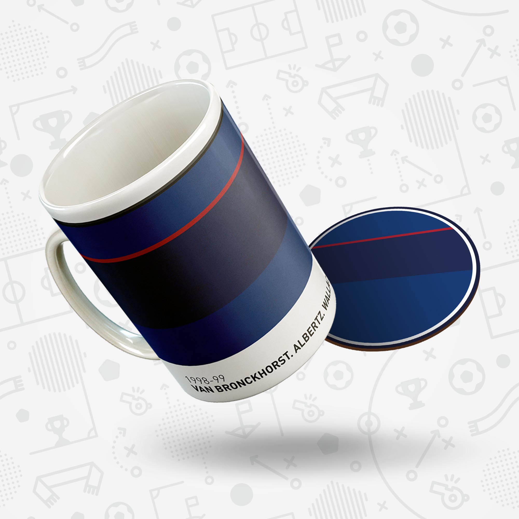 Rangers 1998-99 'Better Days' Football Kit Mug Good Team On Paper