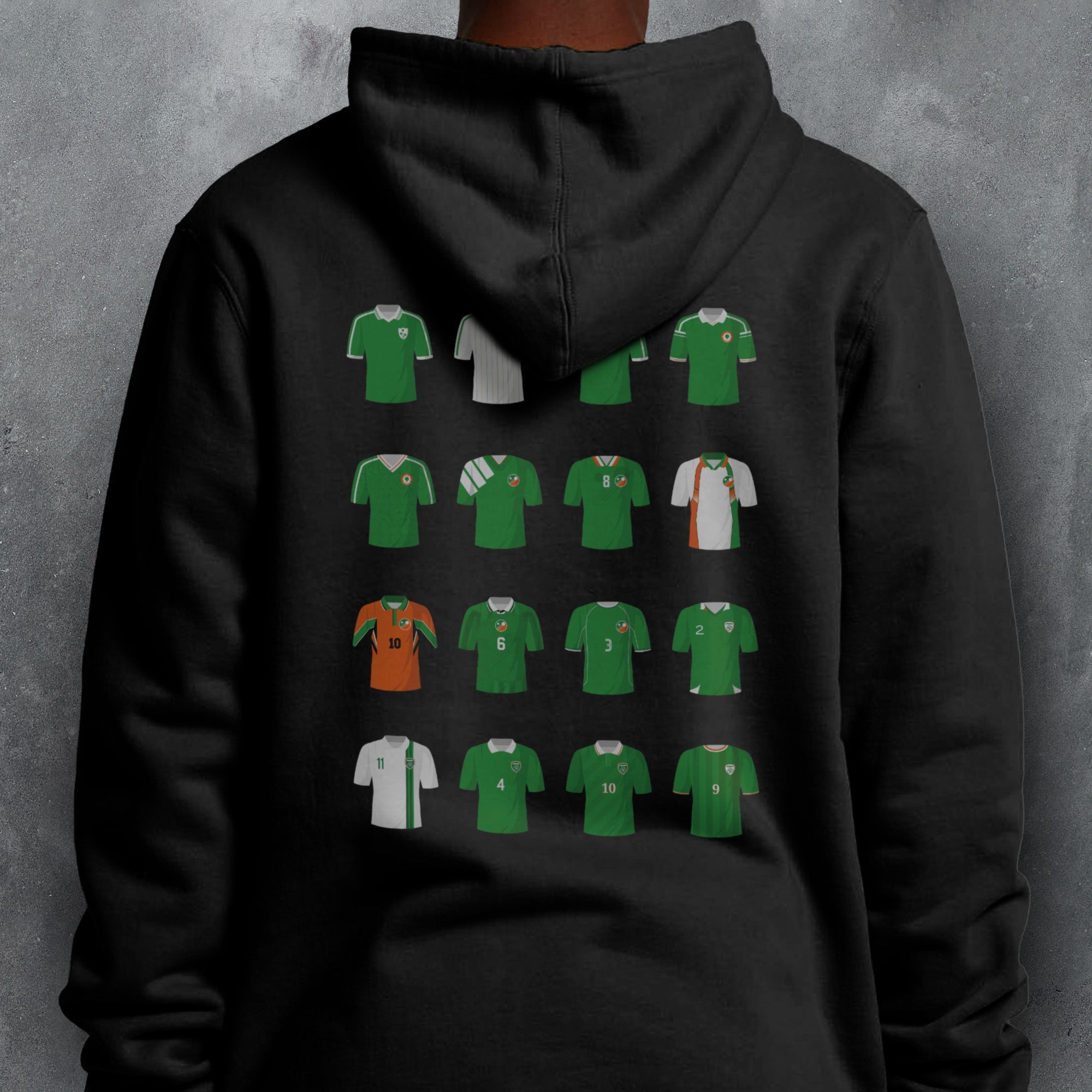 Republic of Ireland Classic Kits Football Hoodie Good Team On Paper