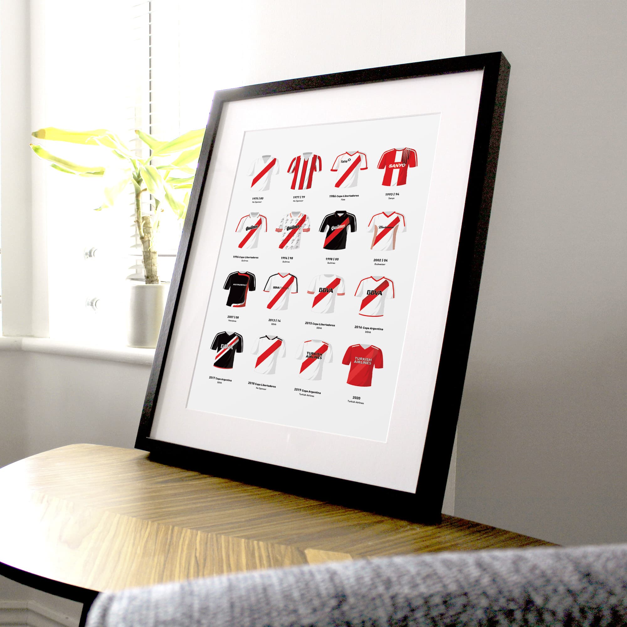 River Plate Classic Kits Football Team Print Good Team On Paper