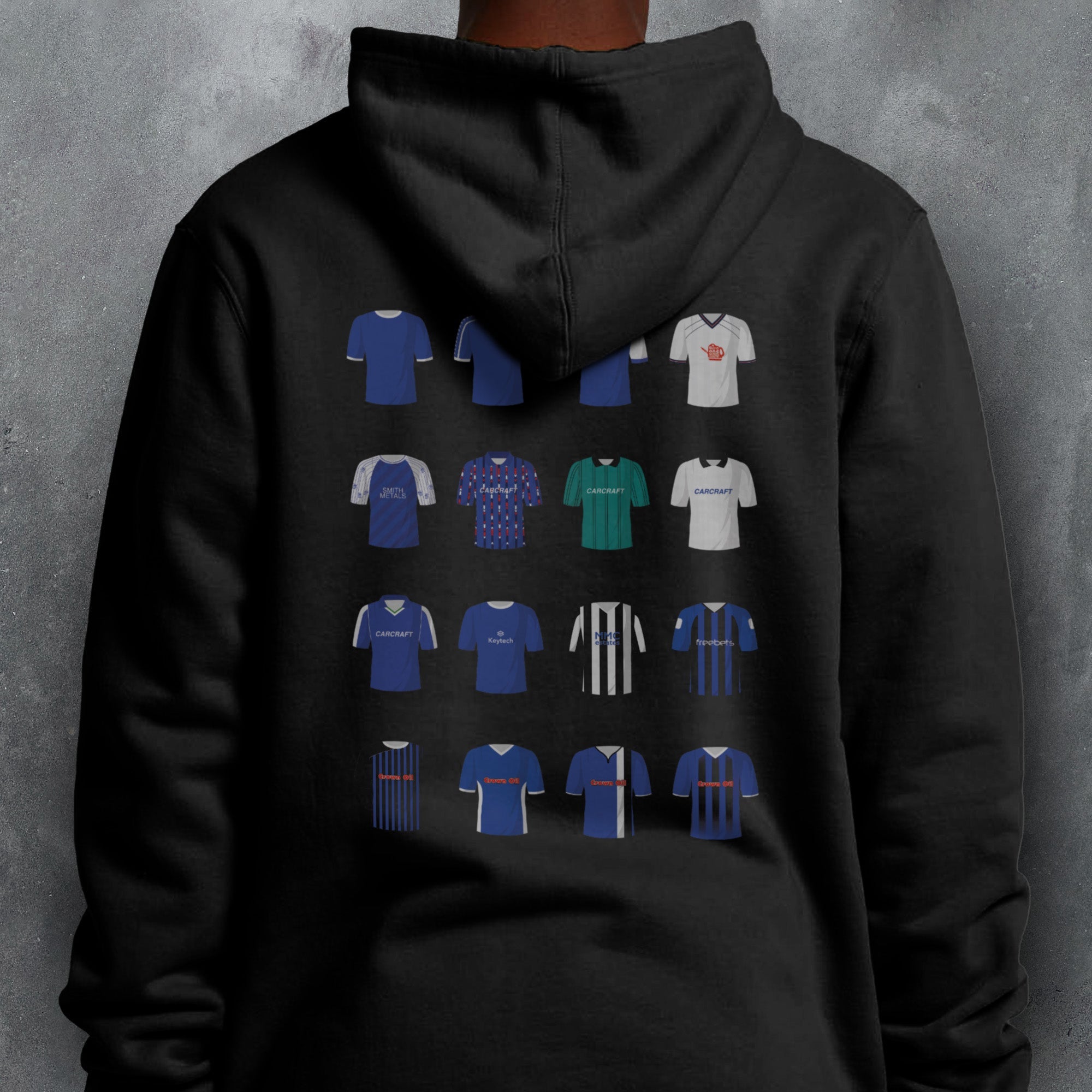 Rochdale Classic Kits Football Hoodie Good Team On Paper