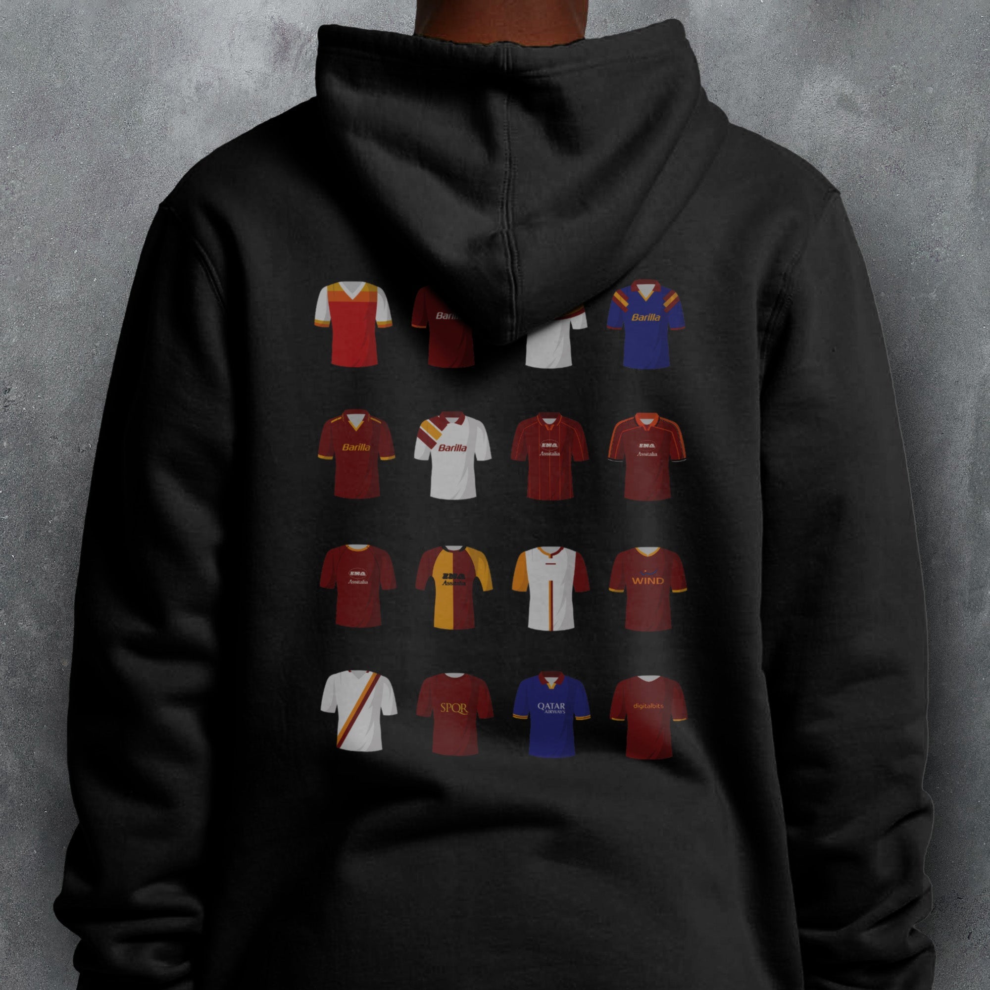 Roma Classic Kits Football Hoodie Good Team On Paper