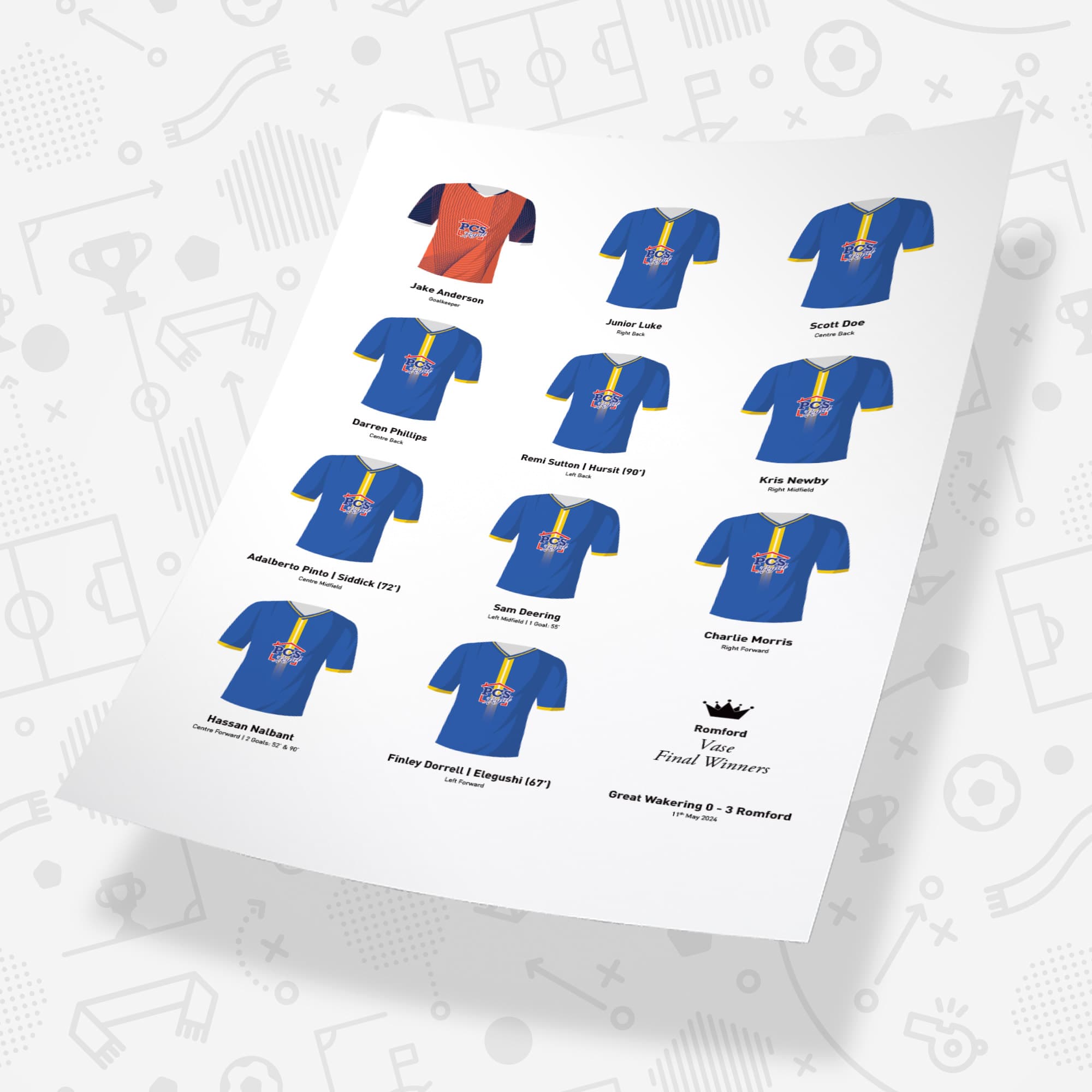 Romford 2024 Vase Winners Football Team Print