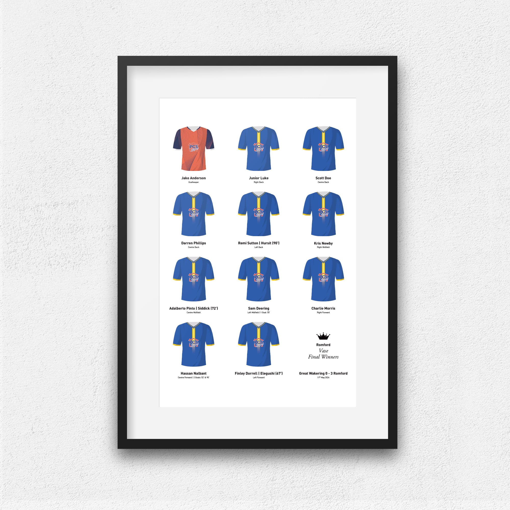 Romford 2024 Vase Winners Football Team Print