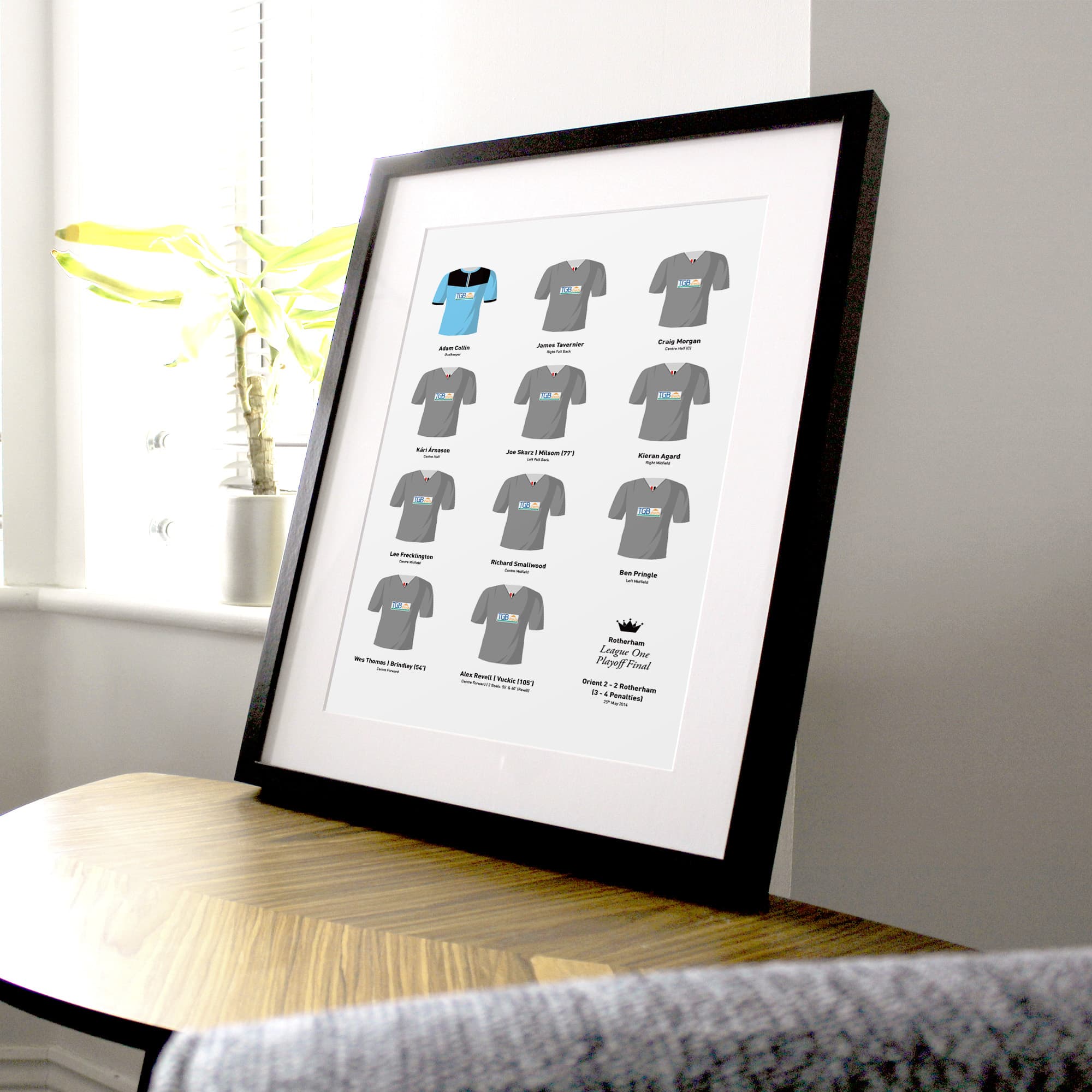 Rotherham 2014 League 1 Playoff Winners Football Team Print Good Team On Paper