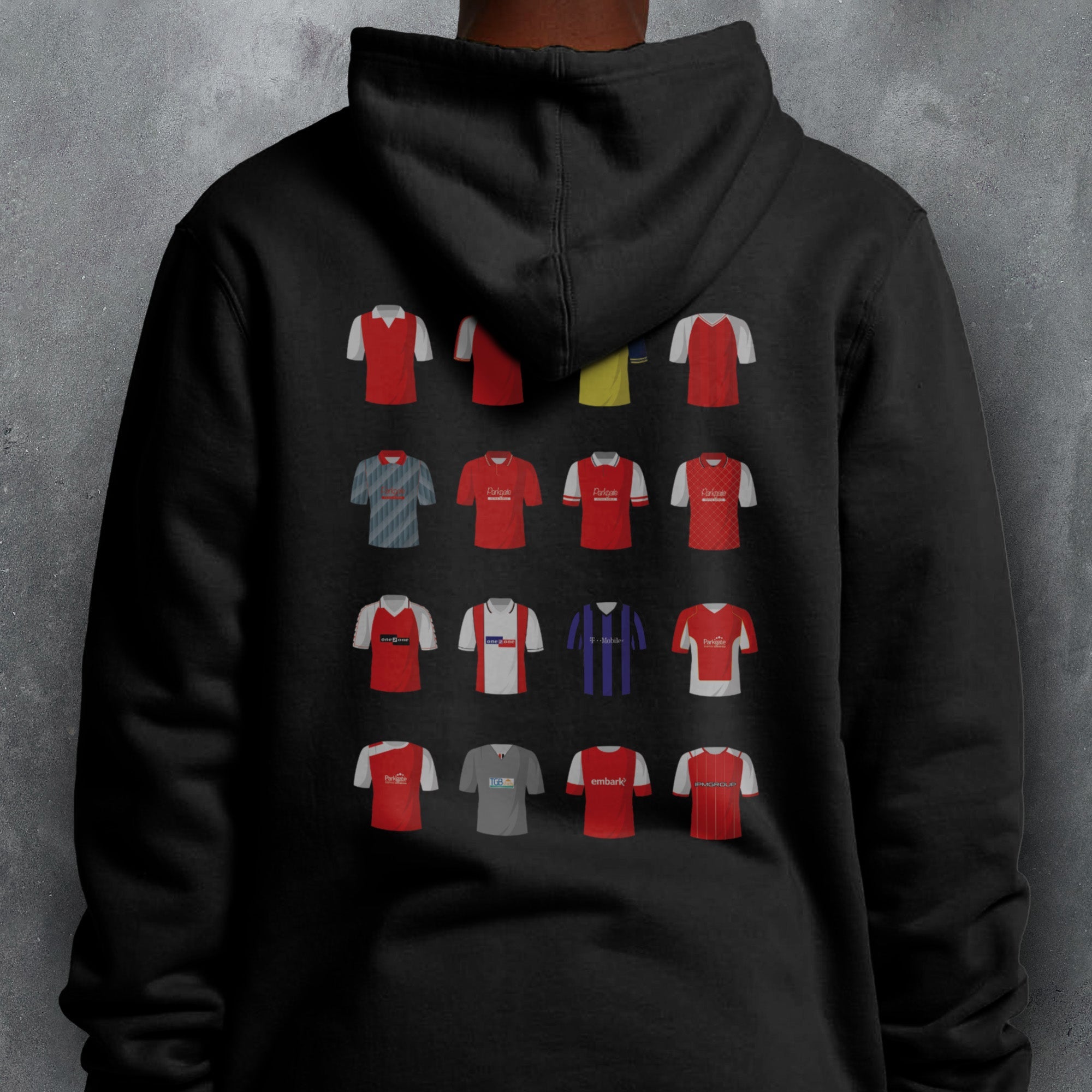 Rotherham Classic Kits Football Hoodie Good Team On Paper