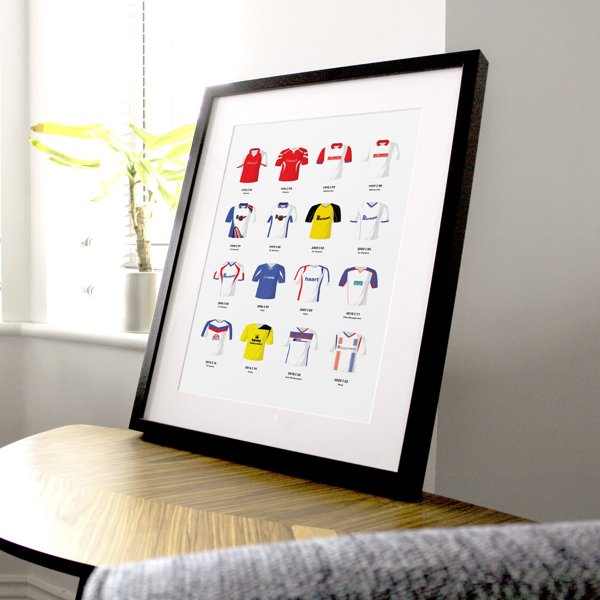Rushden & Diamonds Classic Kits Football Team Print Good Team On Paper
