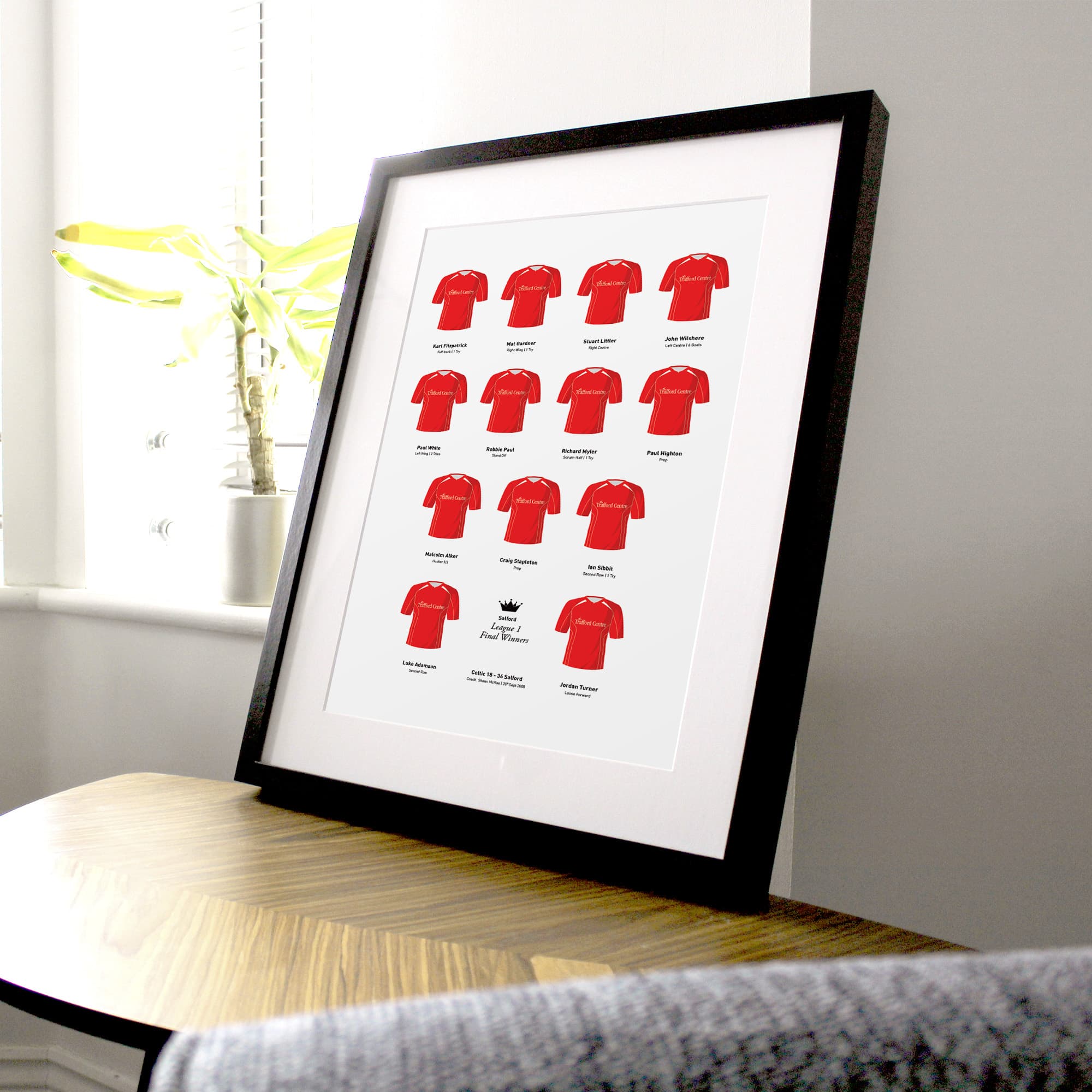 Salford Rugby League 2008 League 1 Final Winners Team Print