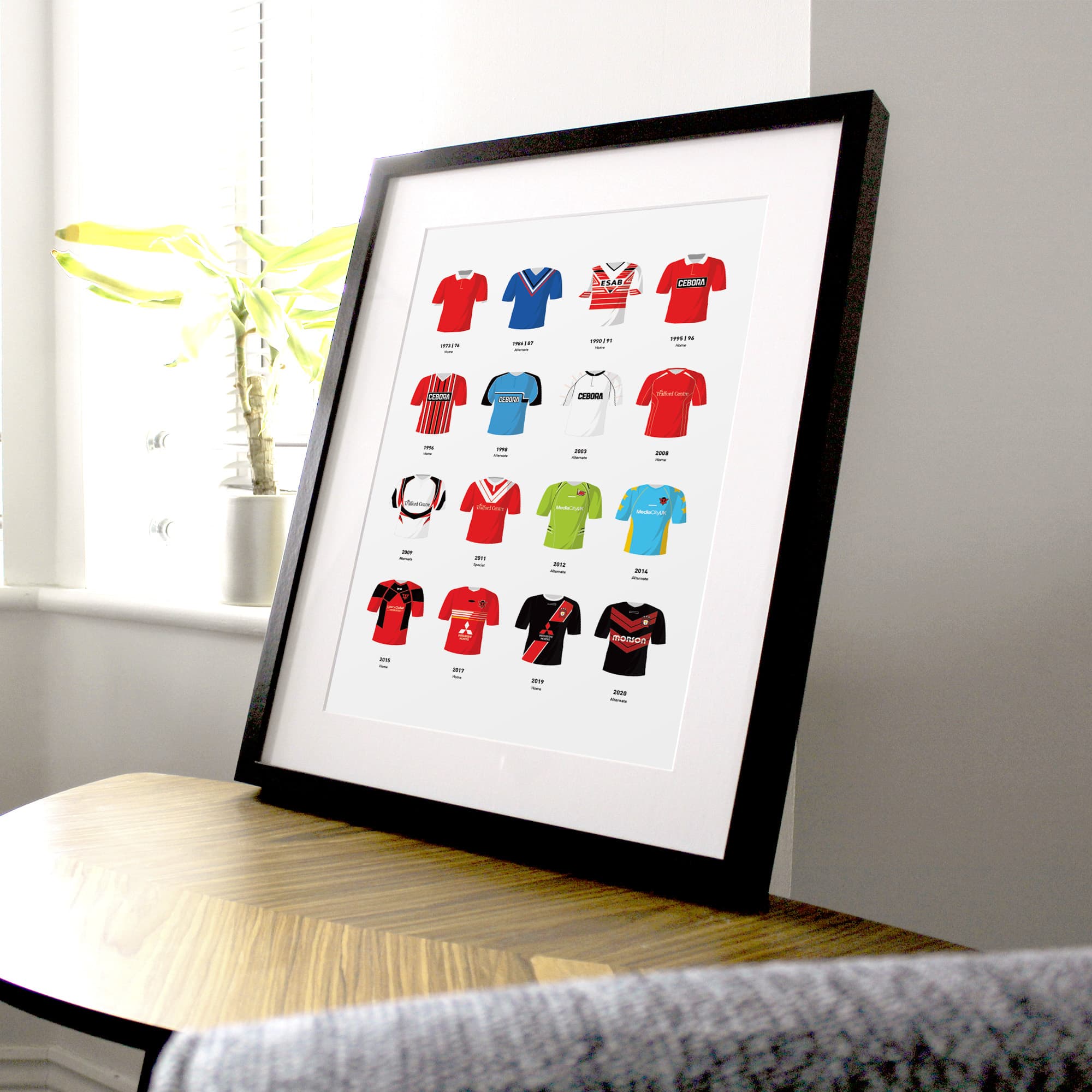 Salford Classic Kits Rugby League Team Print