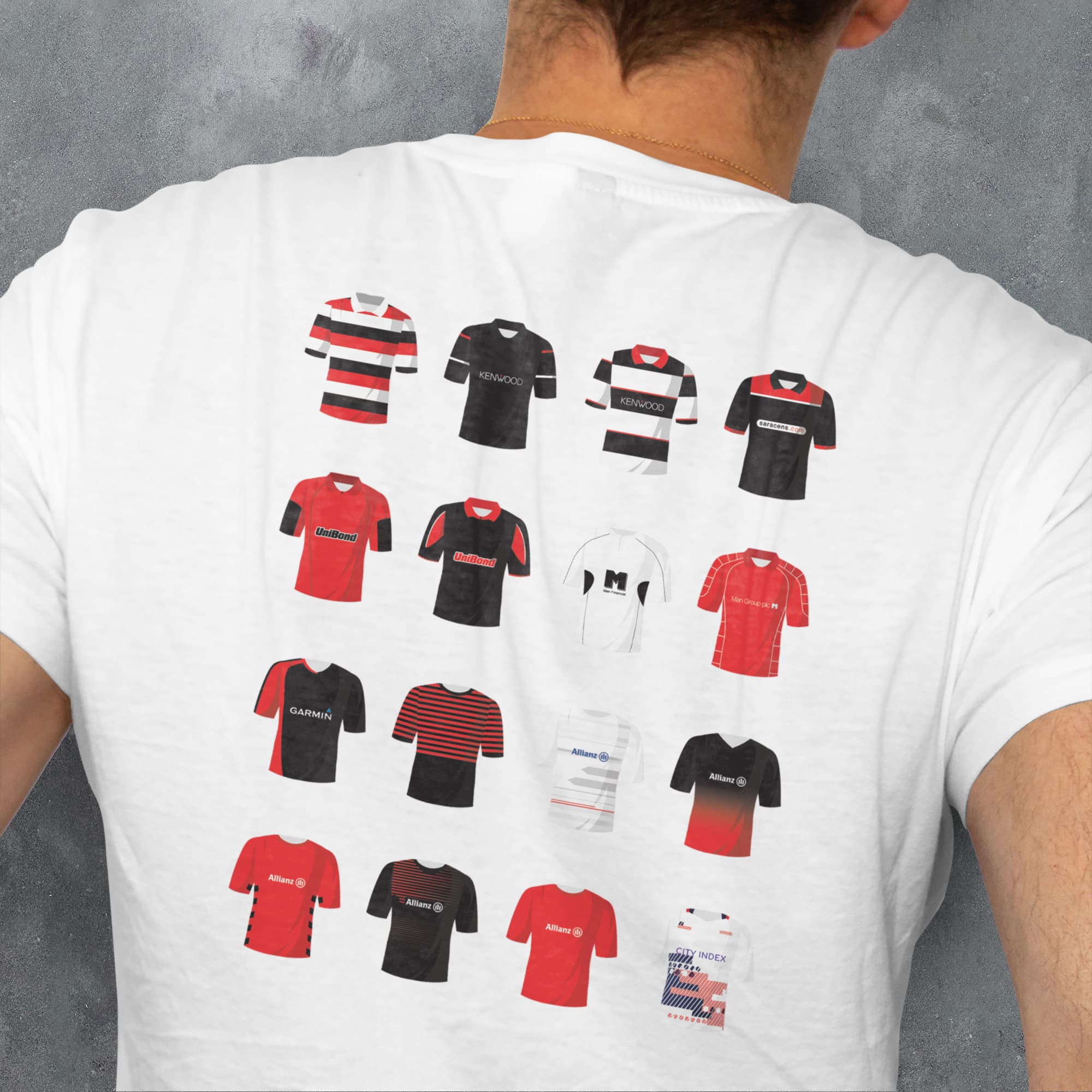Saracens Rugby Union Classic Kits T-Shirt