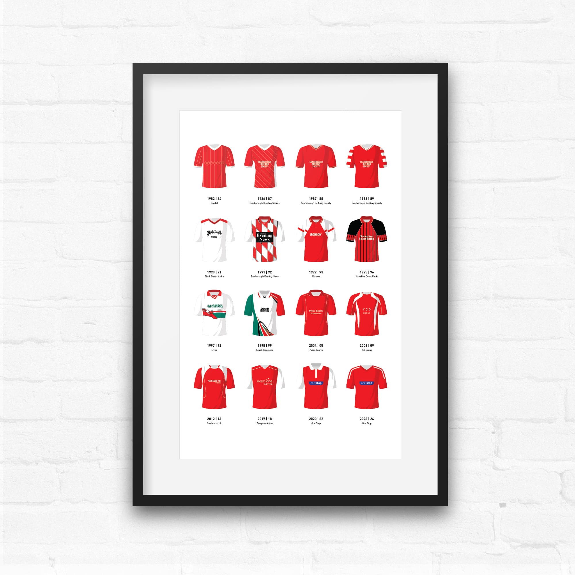 Scarborough Classic Kits Football Team Print