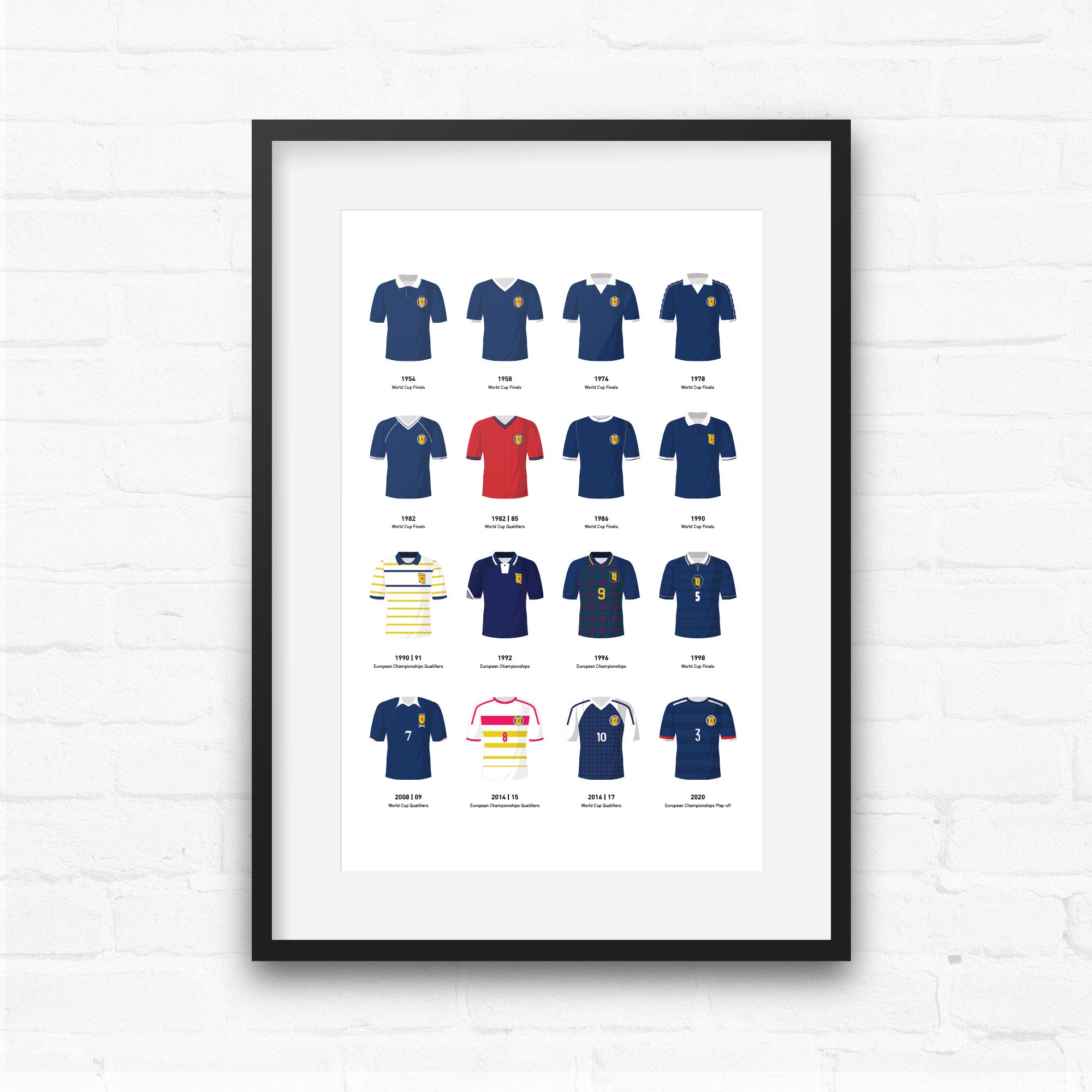 Scotland Classic Kits Football Team Print Good Team On Paper