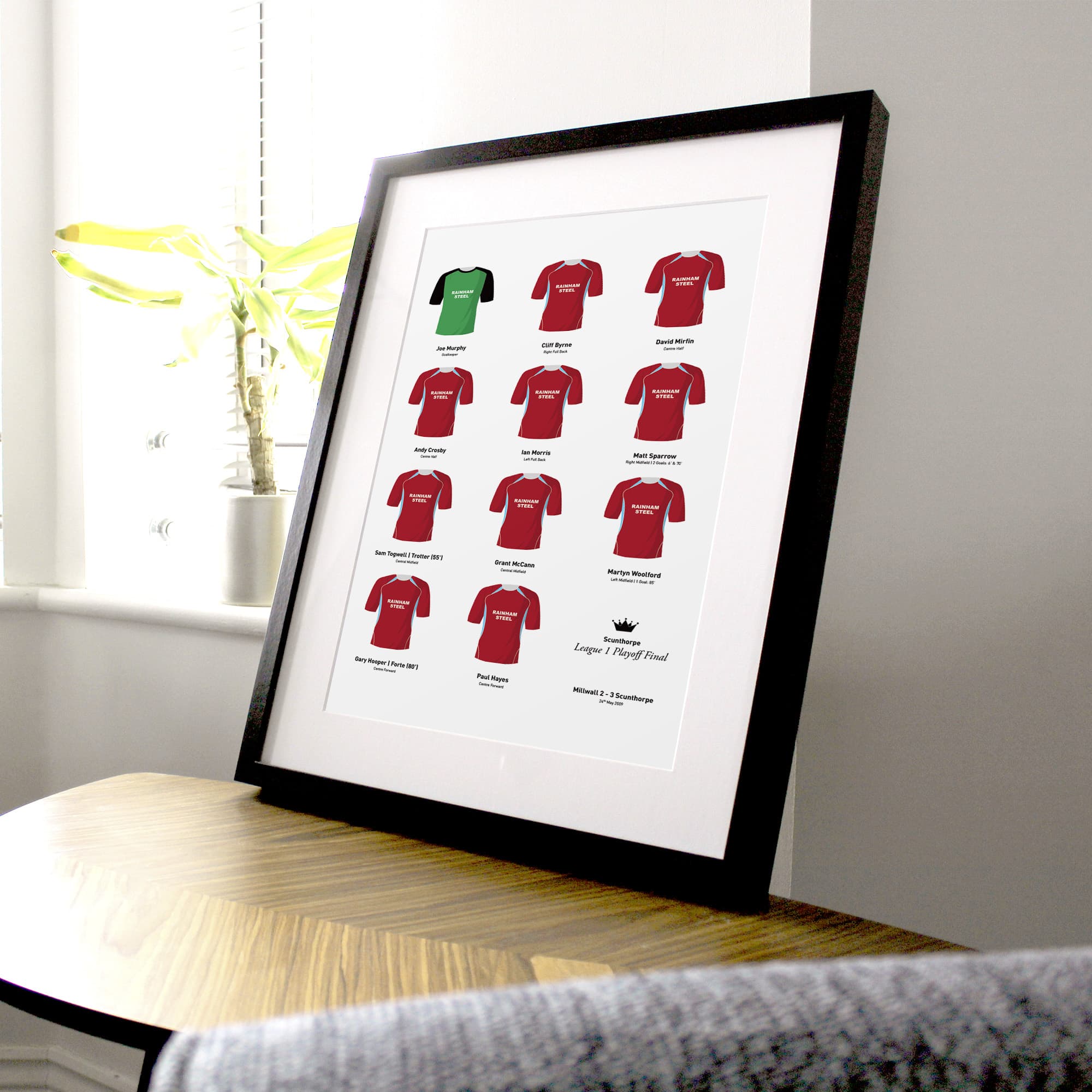 Scunthorpe 2009 League 1 Playoff Winners Football Team Print Good Team On Paper