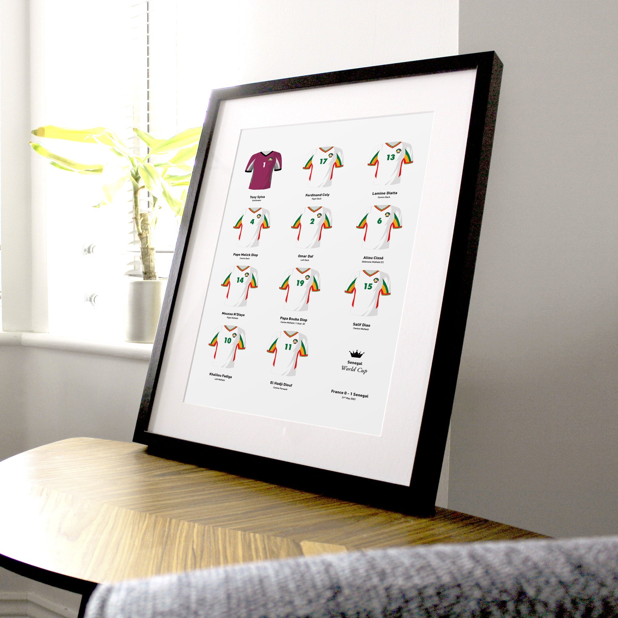 Senegal vs France 2002 World Cup Football Team Print Good Team On Paper