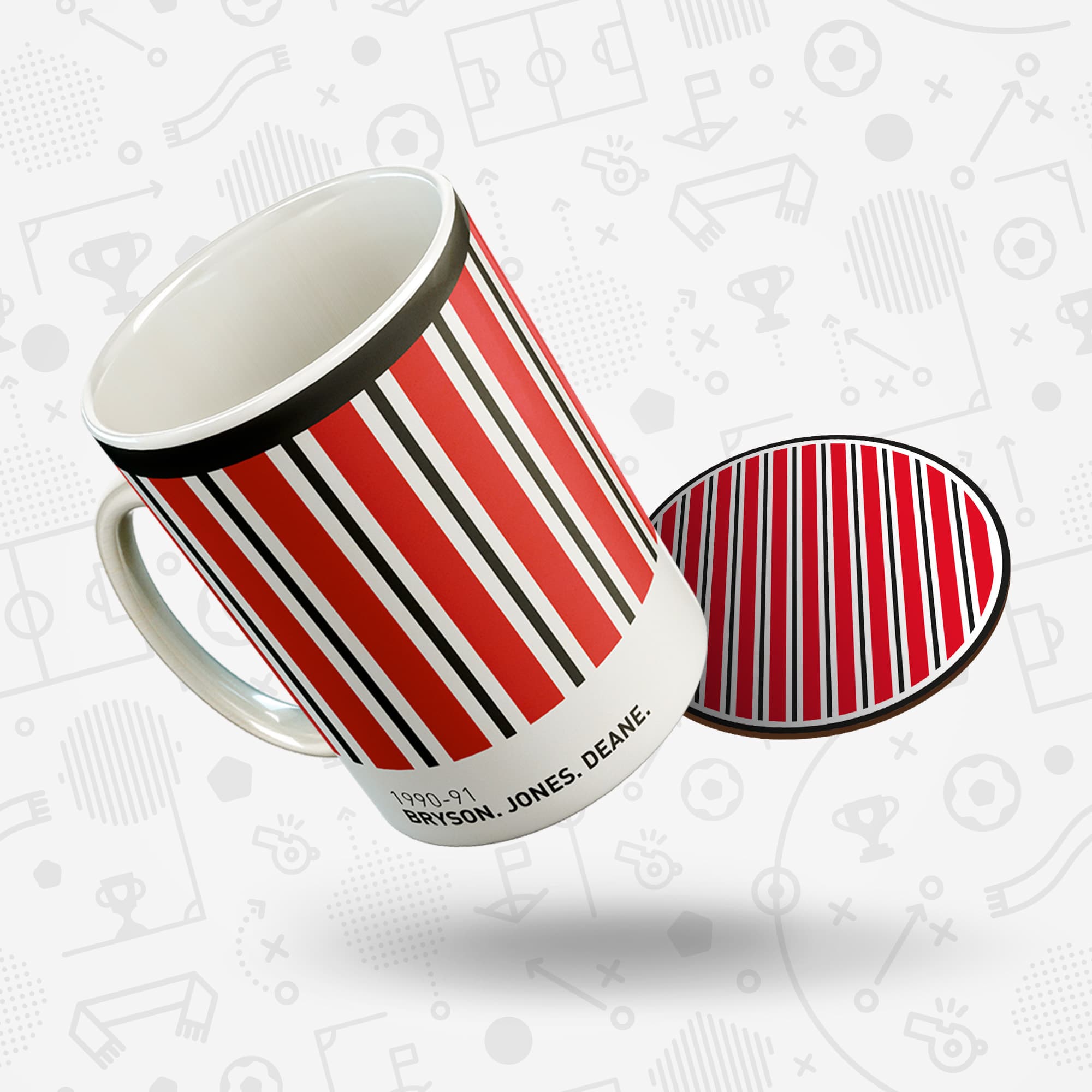 Sheff Utd 1990-91 'Better Days' Football Kit Mug Good Team On Paper
