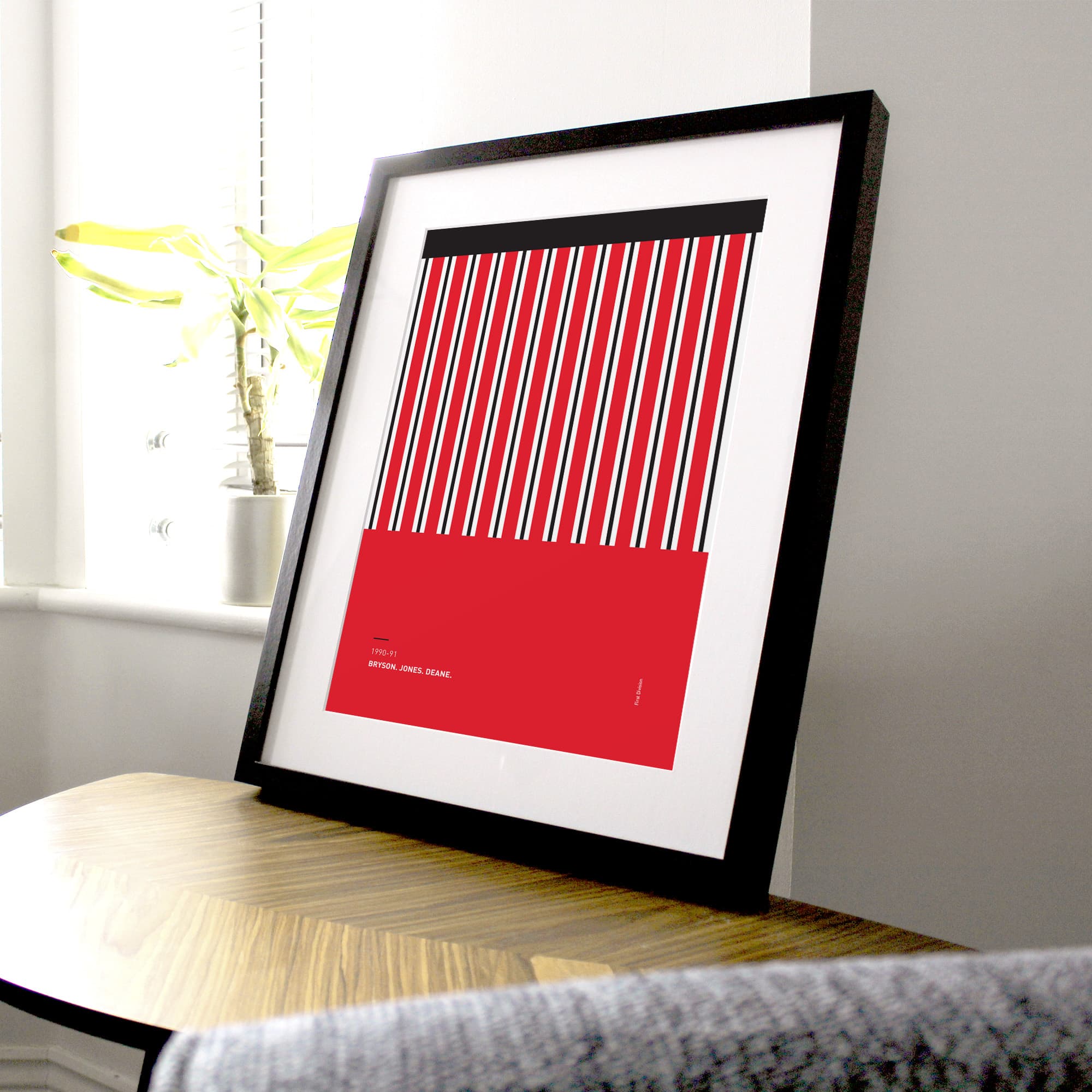 Sheff Utd 1990-91 'Better Days' Football Print Good Team On Paper
