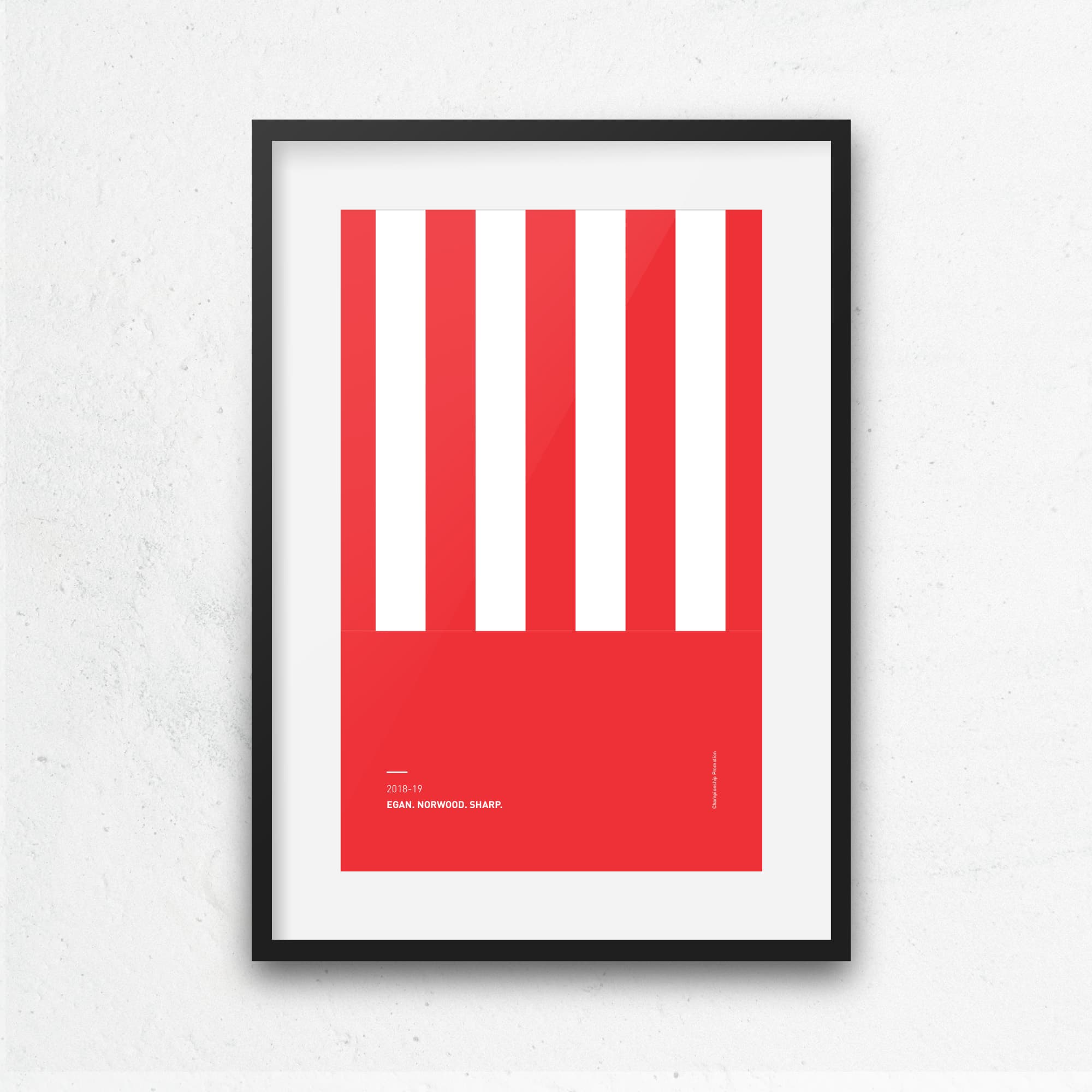 Sheff Utd 2018-19 'Better Days' Football Print Good Team On Paper