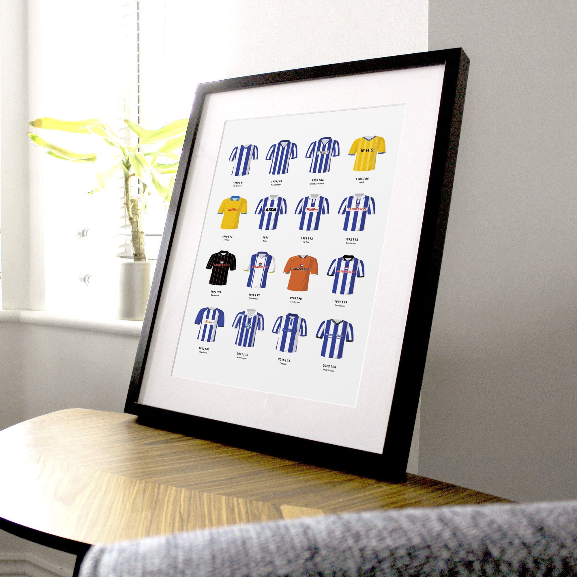 Sheff Wed Classic Kits Football Team Print Good Team On Paper