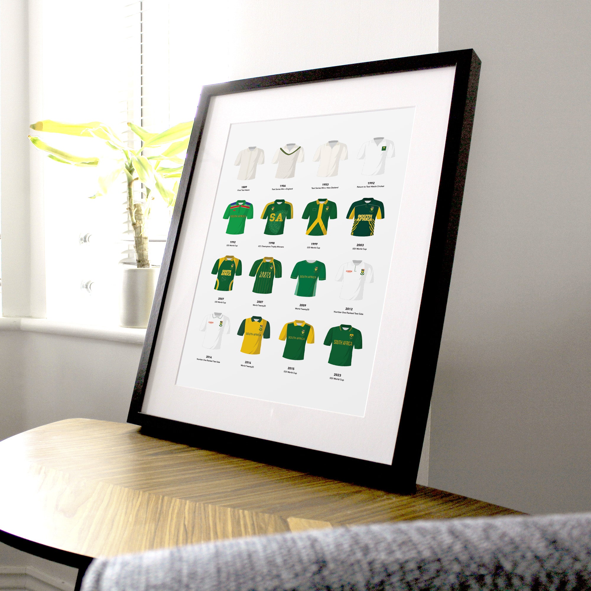 South Africa Classic Kits Cricket Team Print