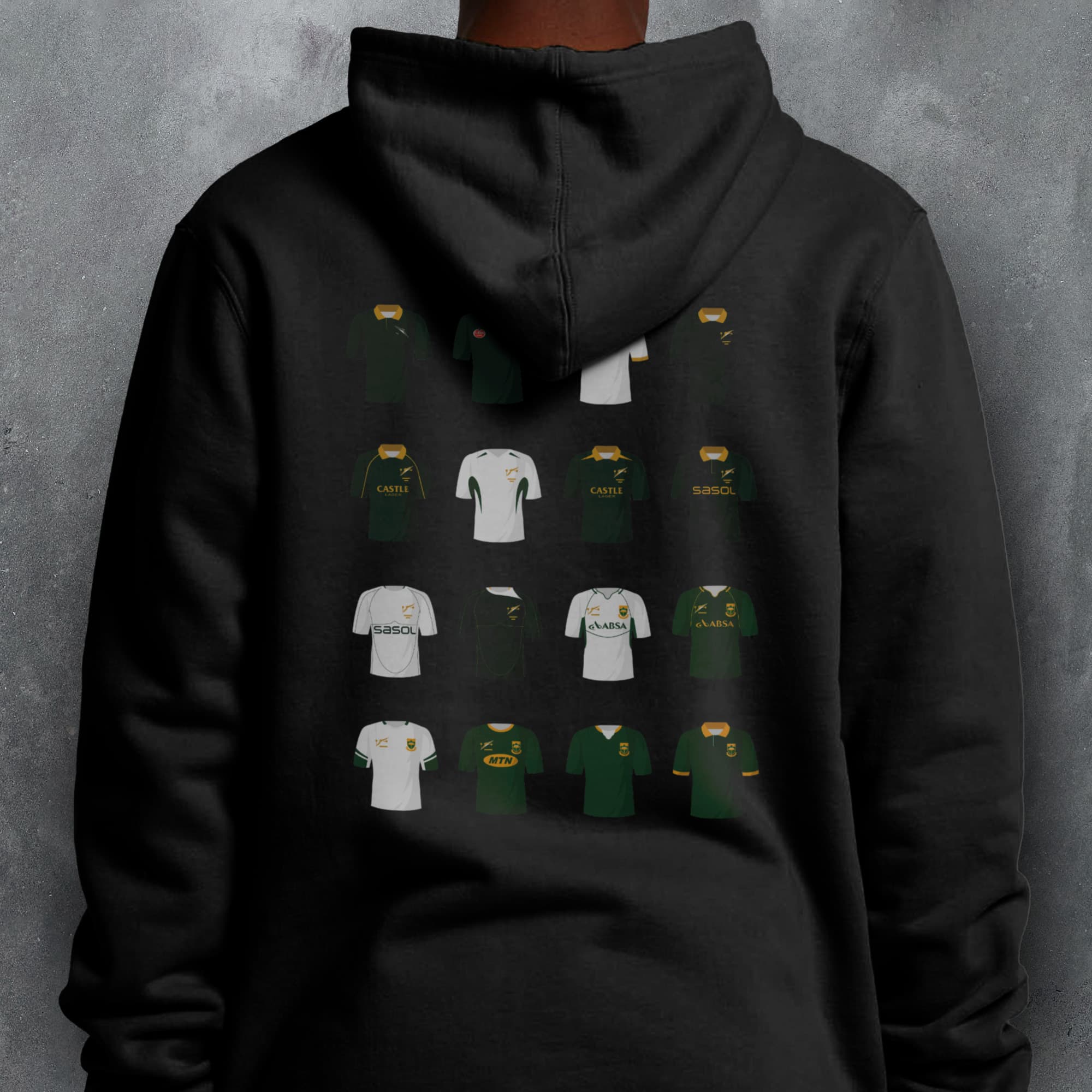 South Africa Rugby Union Classic Kits Hoodie
