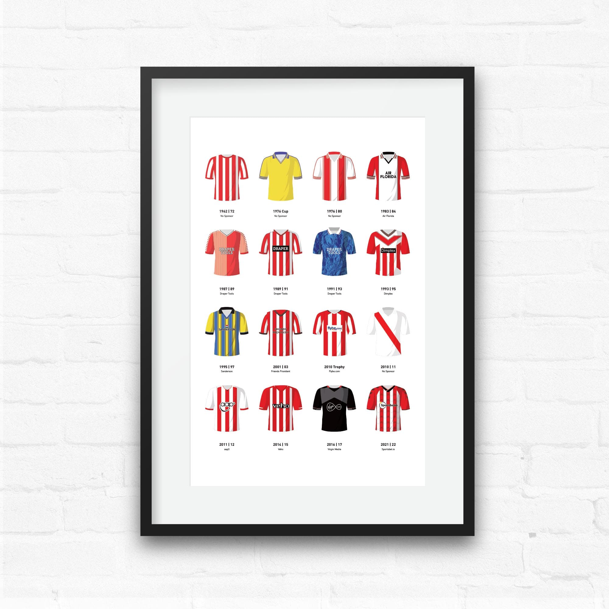 Southampton Classic Kits Football Team Print Good Team On Paper