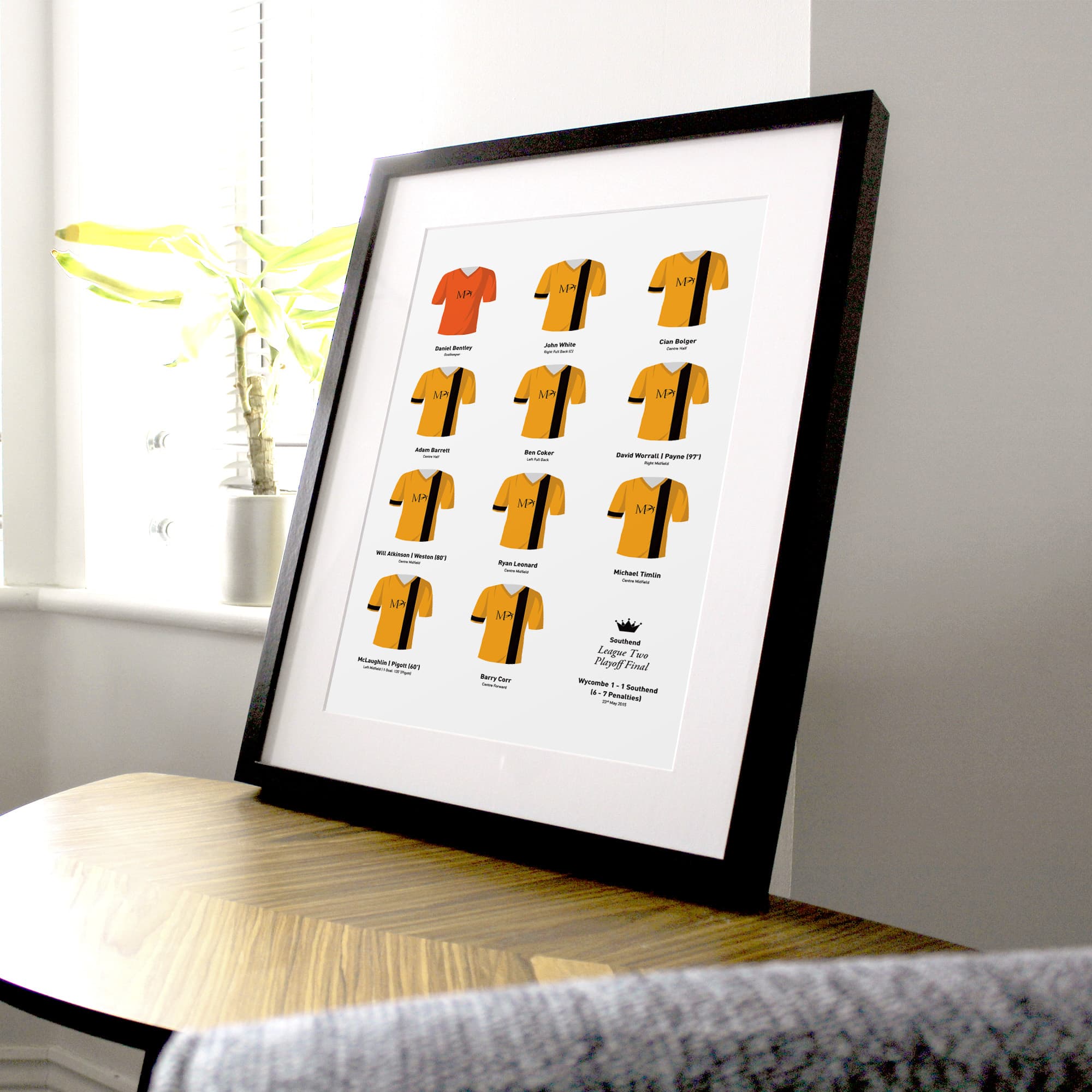 Southend 2015 League 2 Playoff Winners Football Team Print Good Team On Paper