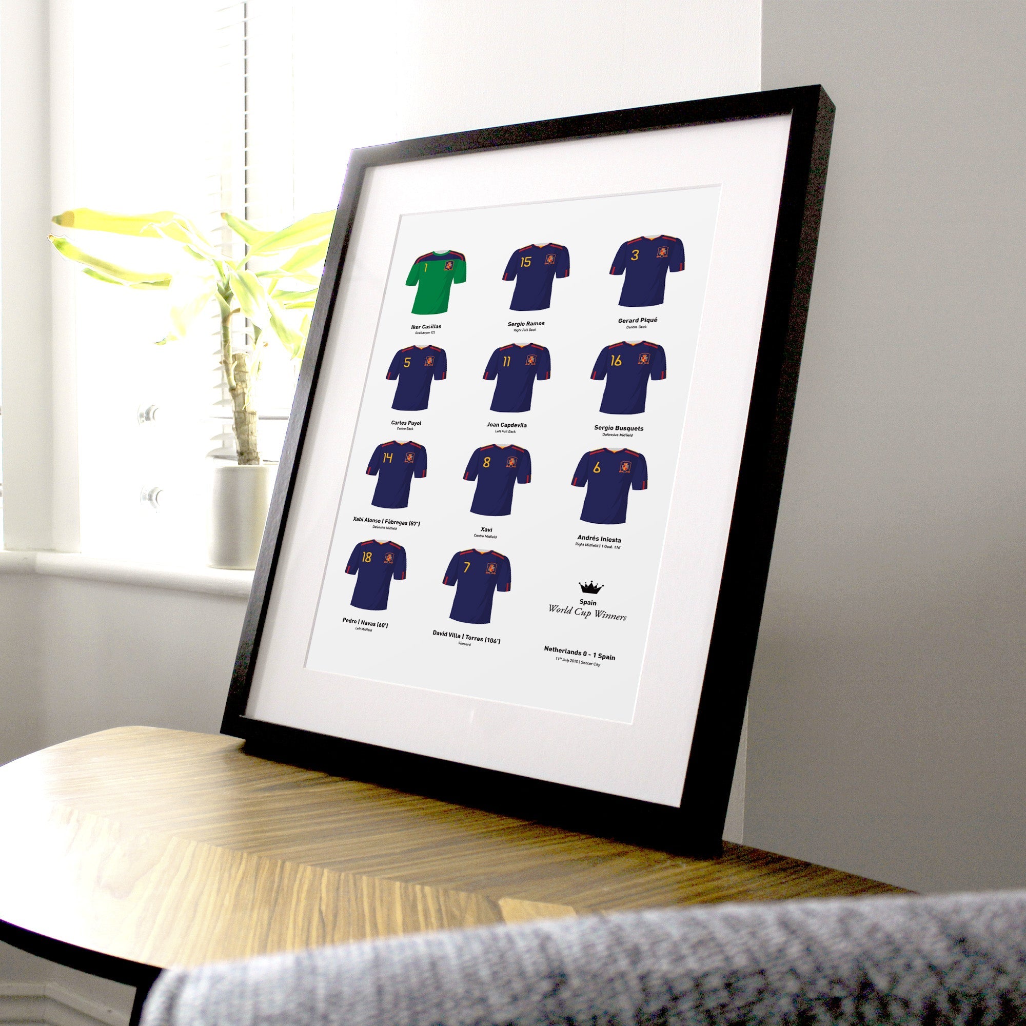 Spain 2010 World Cup Winners Football Team Print Good Team On Paper