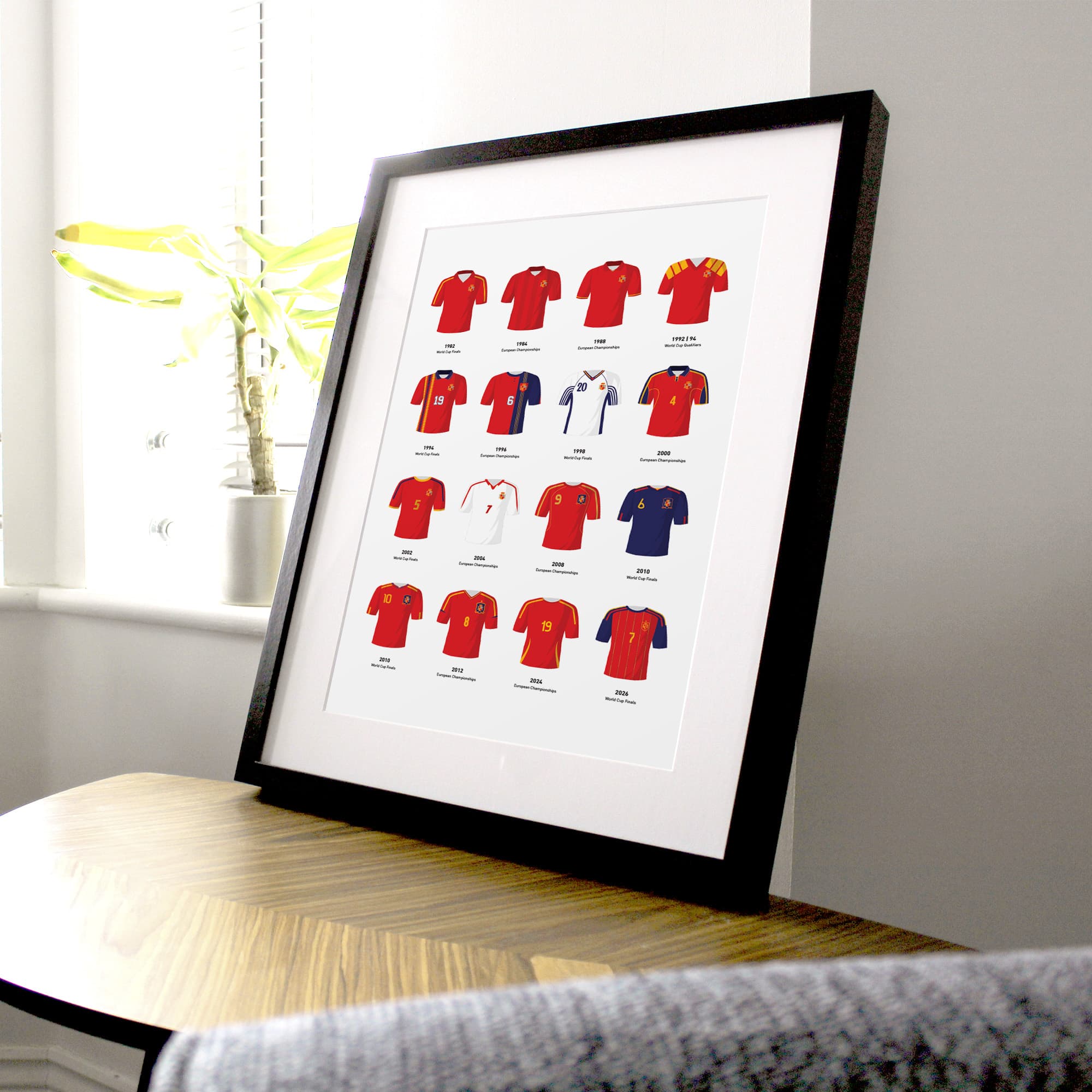 Spain Classic Kits Football Team Print