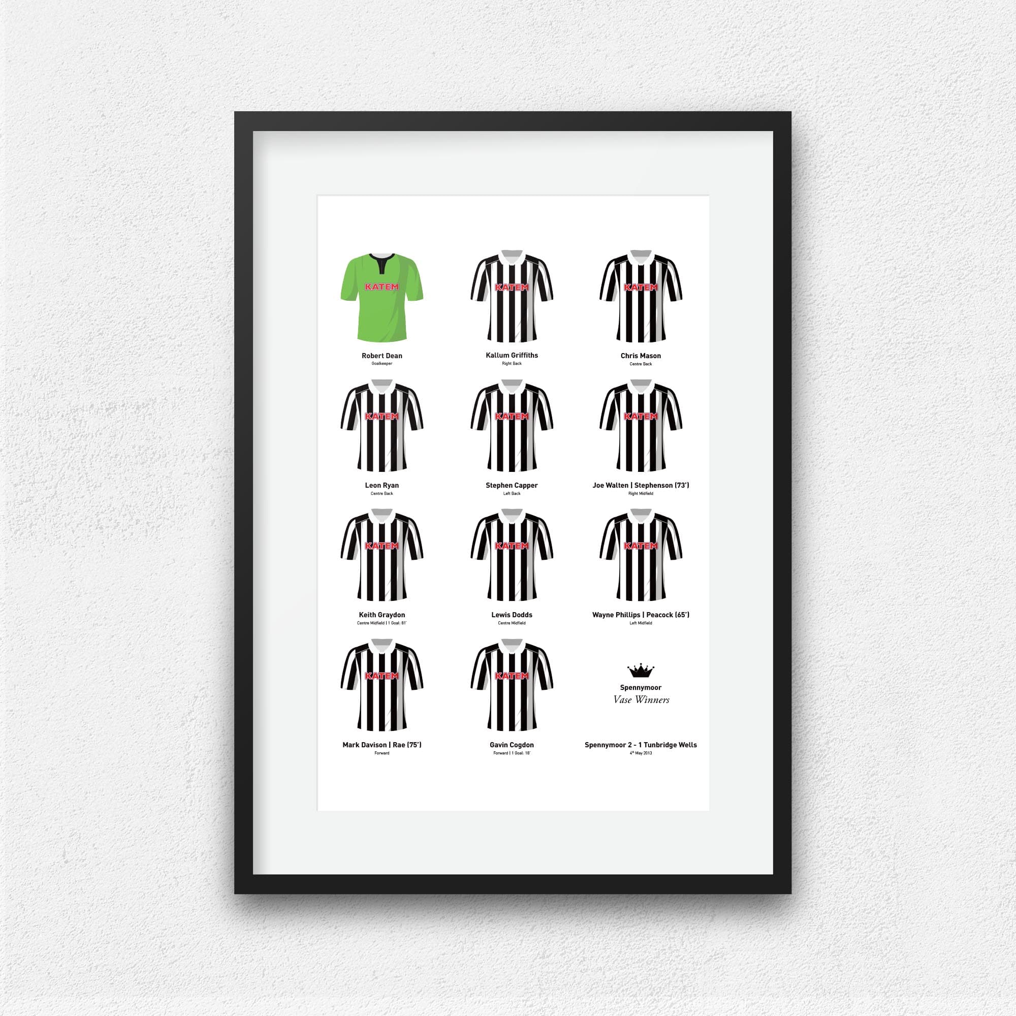 Spennymoor 2013 Vase Winners Football Team Print Good Team On Paper