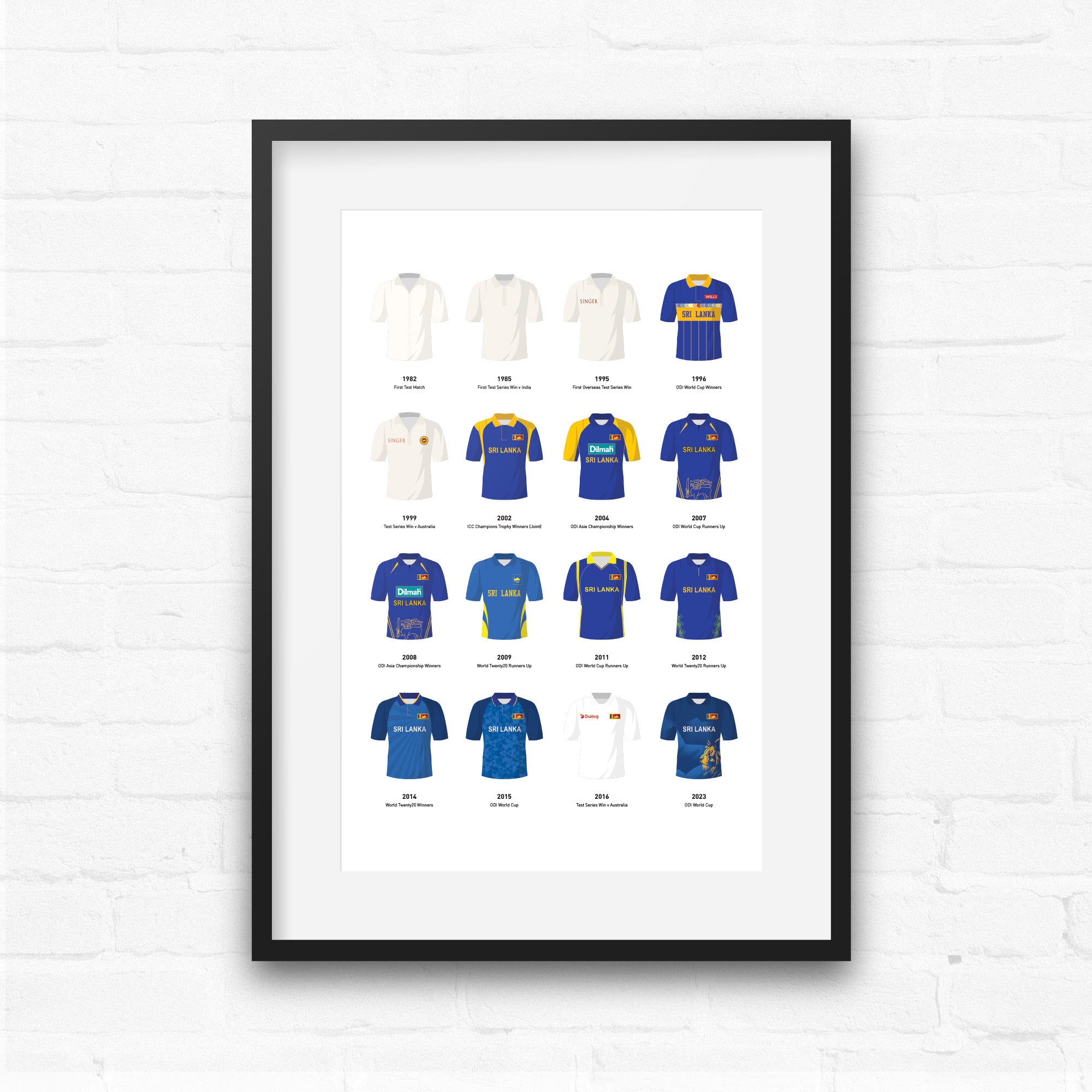 Sri Lanka Classic Kits Cricket Team Print