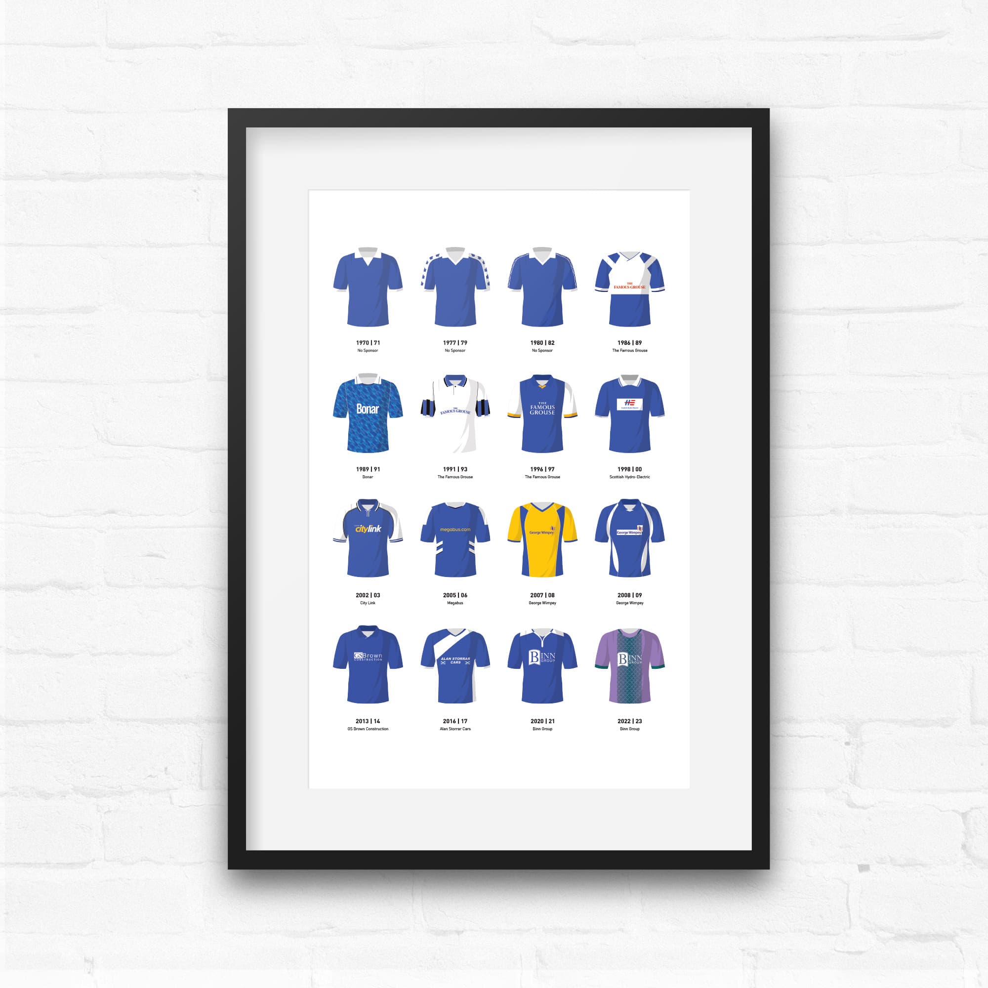 St Johnstone Classic Kits Football Team Print Good Team On Paper