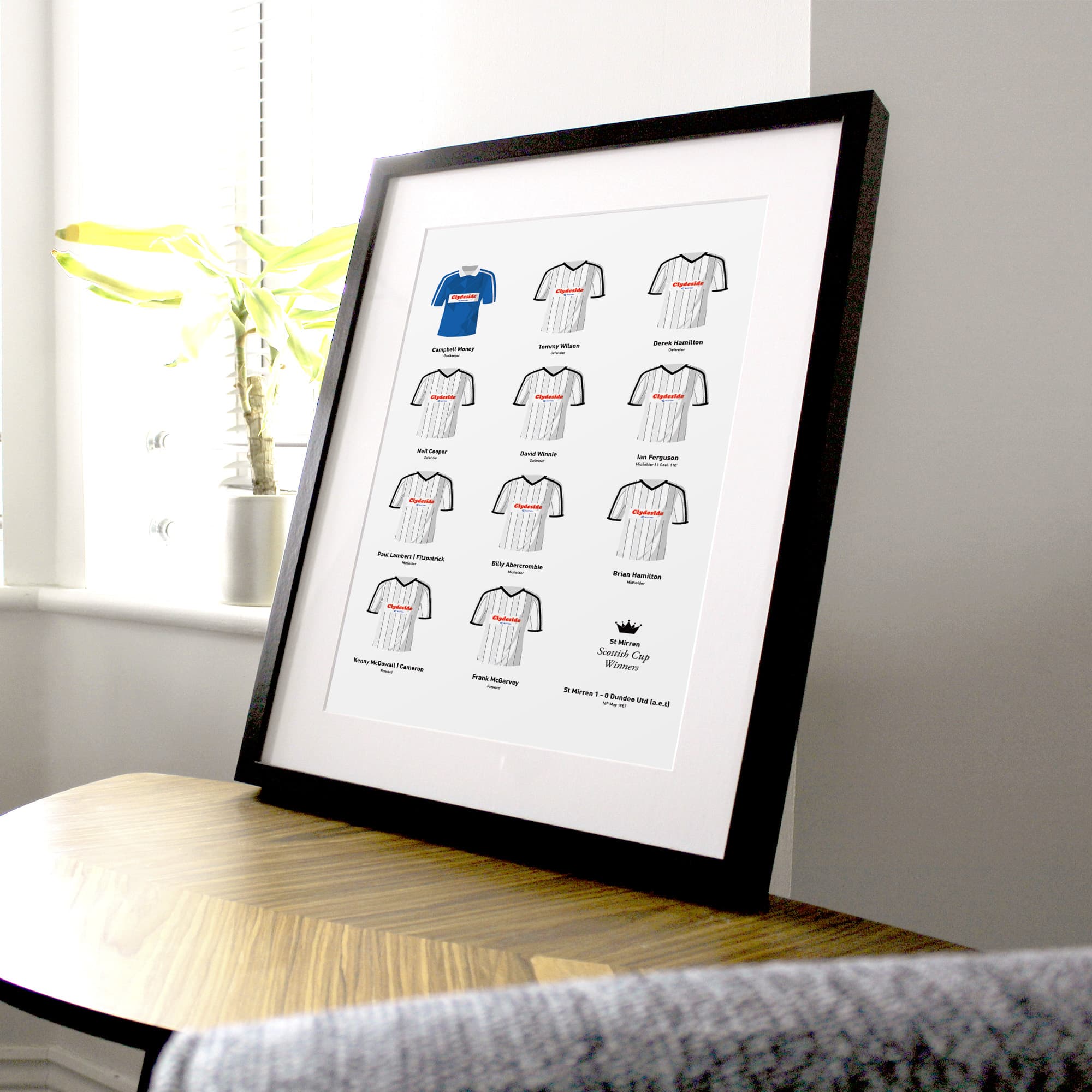 St Mirren 1987 Scottish Cup Winners Football Team Print Good Team On Paper