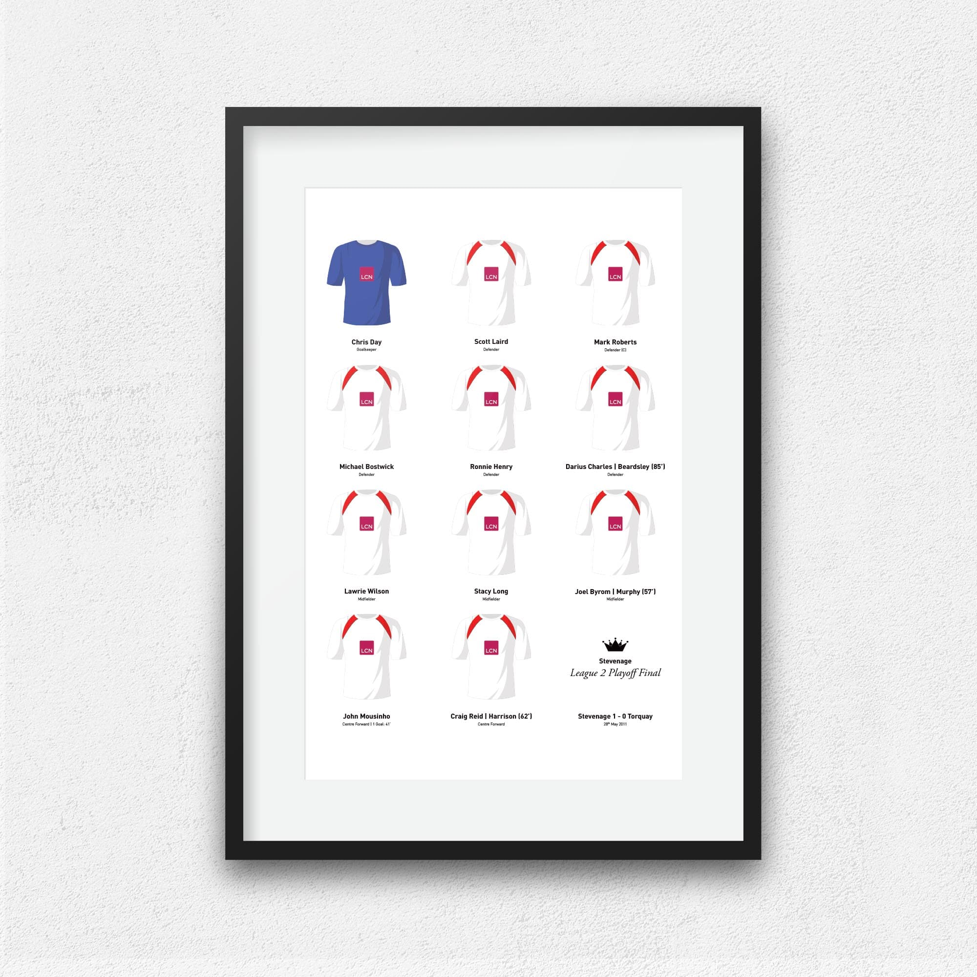 Stevenage 2011 League 2 Playoff Winners Football Team Print Good Team On Paper