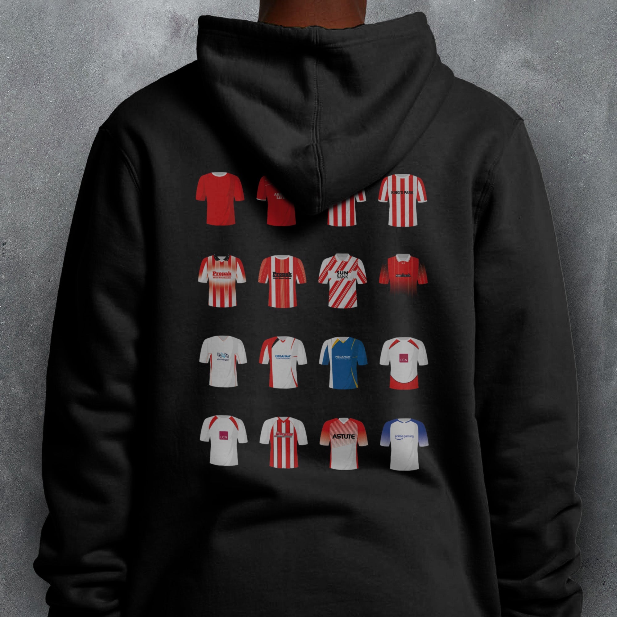 Stevenage Classic Kits Football Hoodie Good Team On Paper