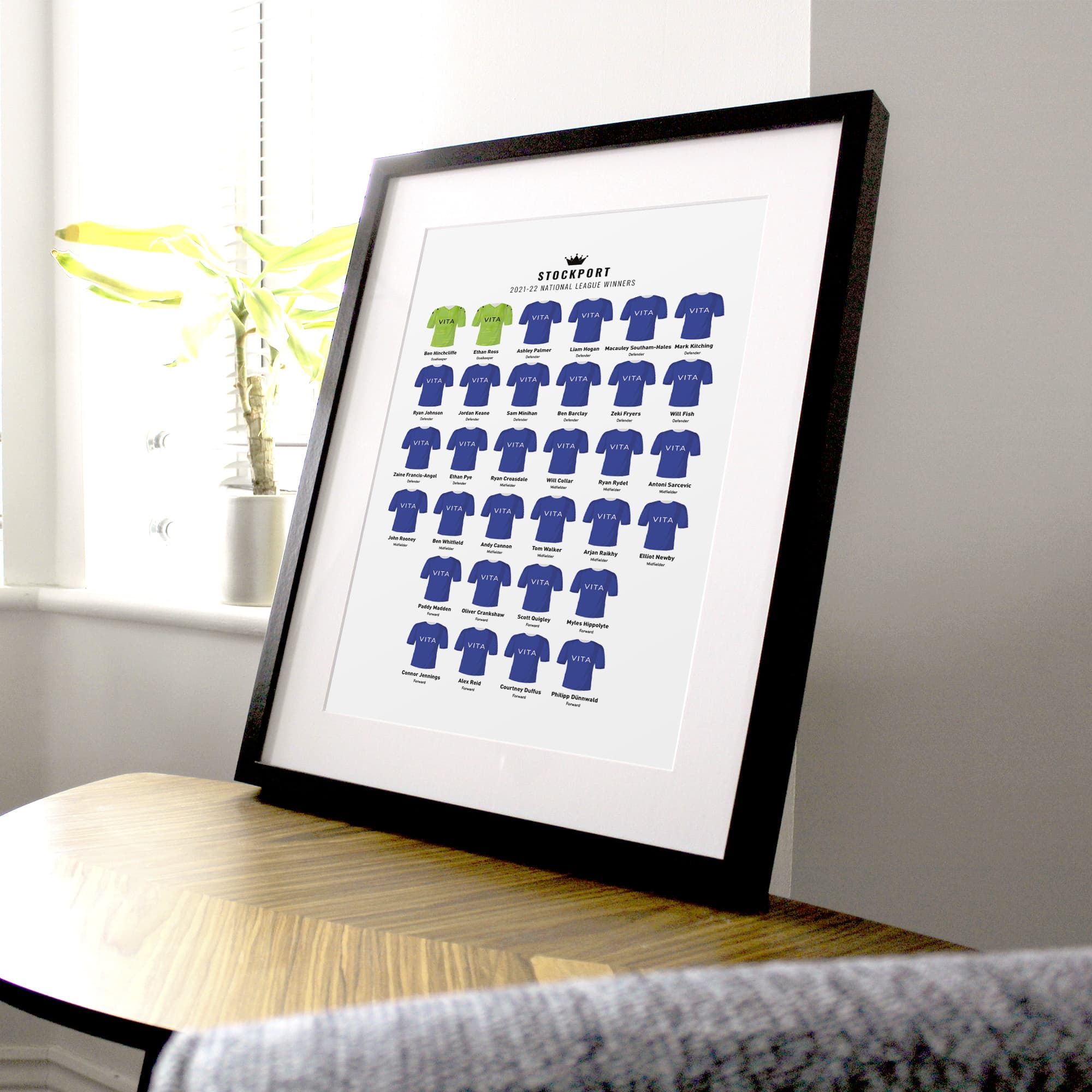 Stockport 2022 National League Winners Football Team Print Good Team On Paper