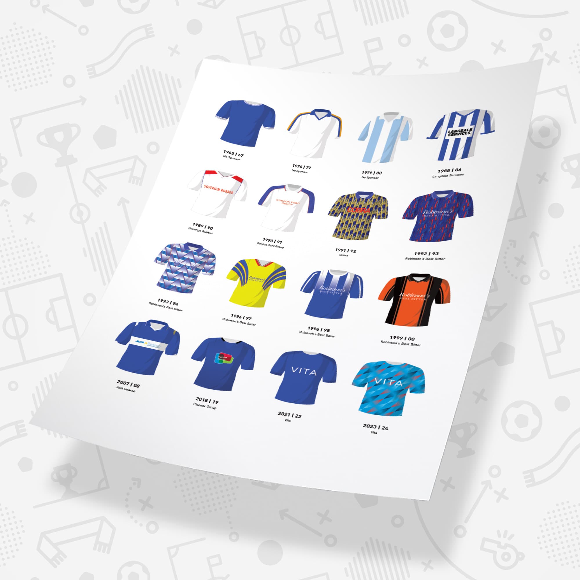 Stockport Classic Kits Football Team Print