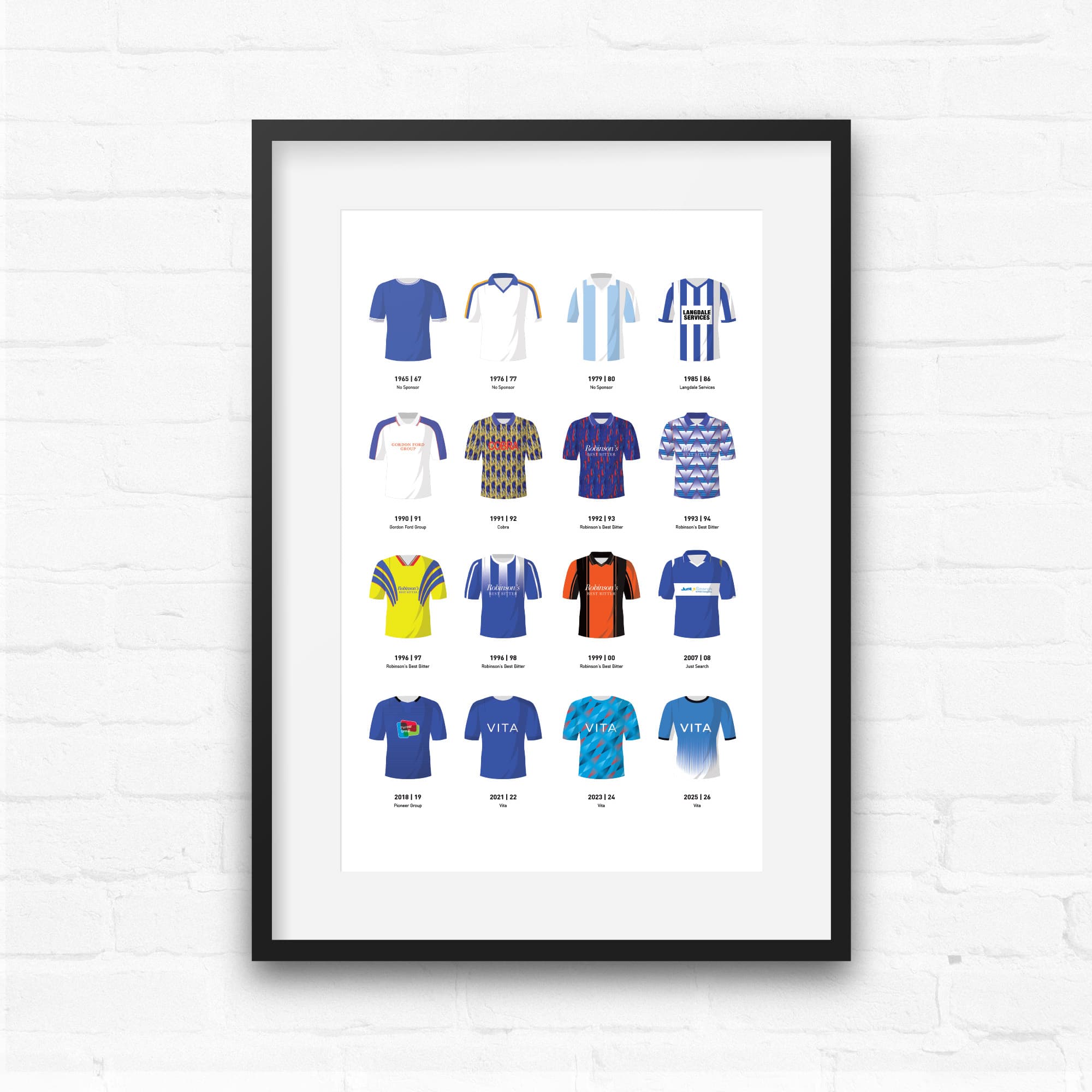 Stockport Classic Kits Football Team Print