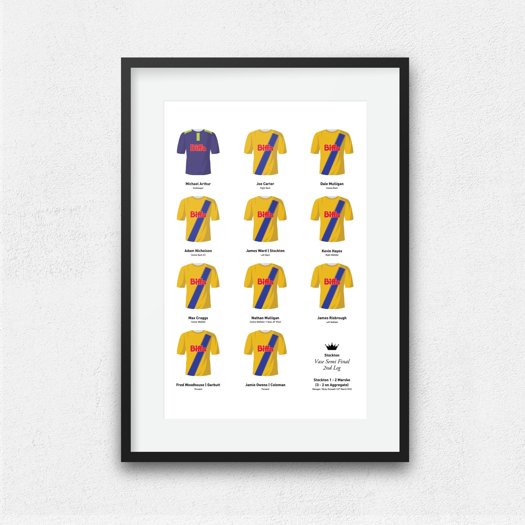 Stockton 2018 Vase Semi Final Football Team Print Good Team On Paper