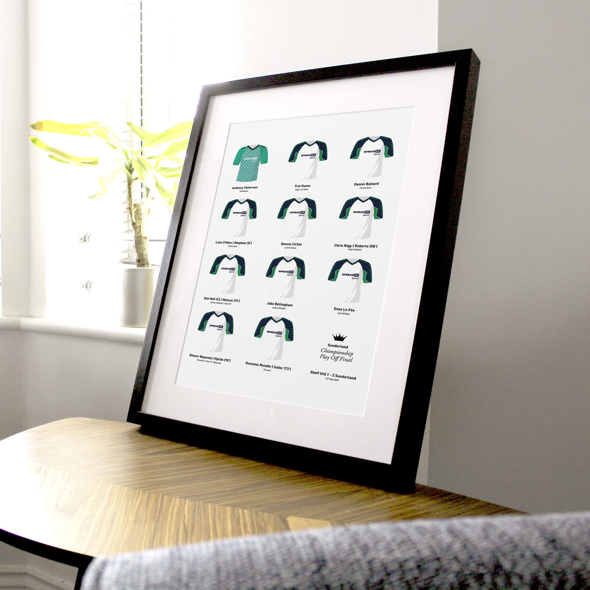 Sunderland 2025 Championship Playoff Final Football Team Print