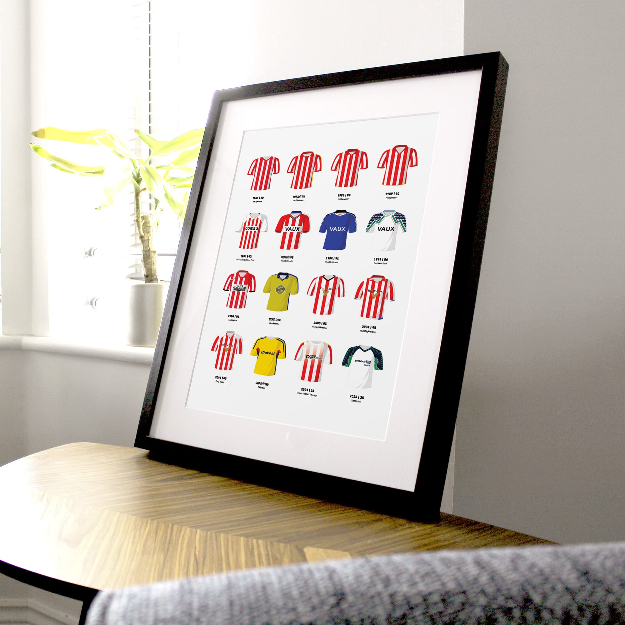 Sunderland Classic Kits Football Team Print