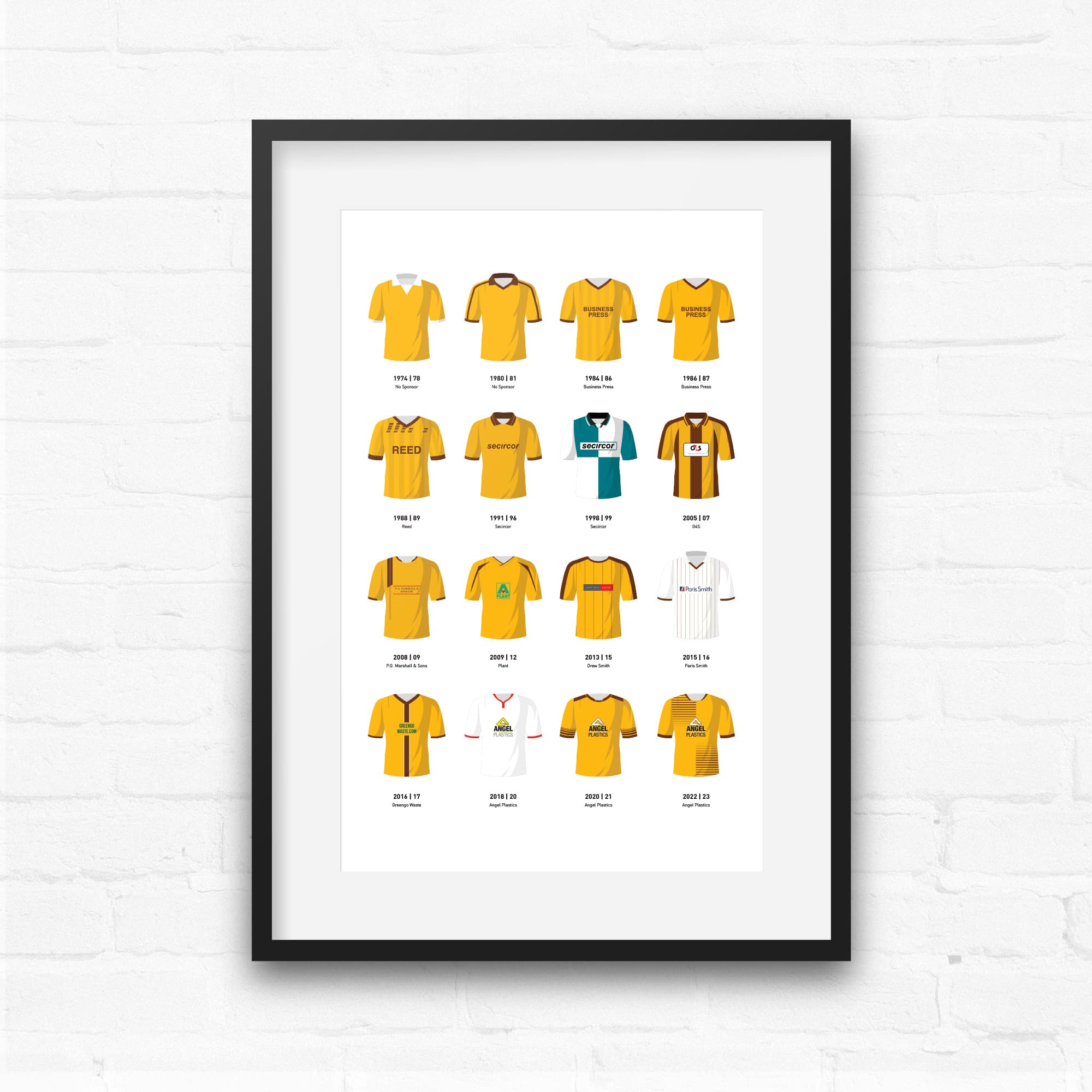 Sutton Classic Kits Football Team Print Good Team On Paper