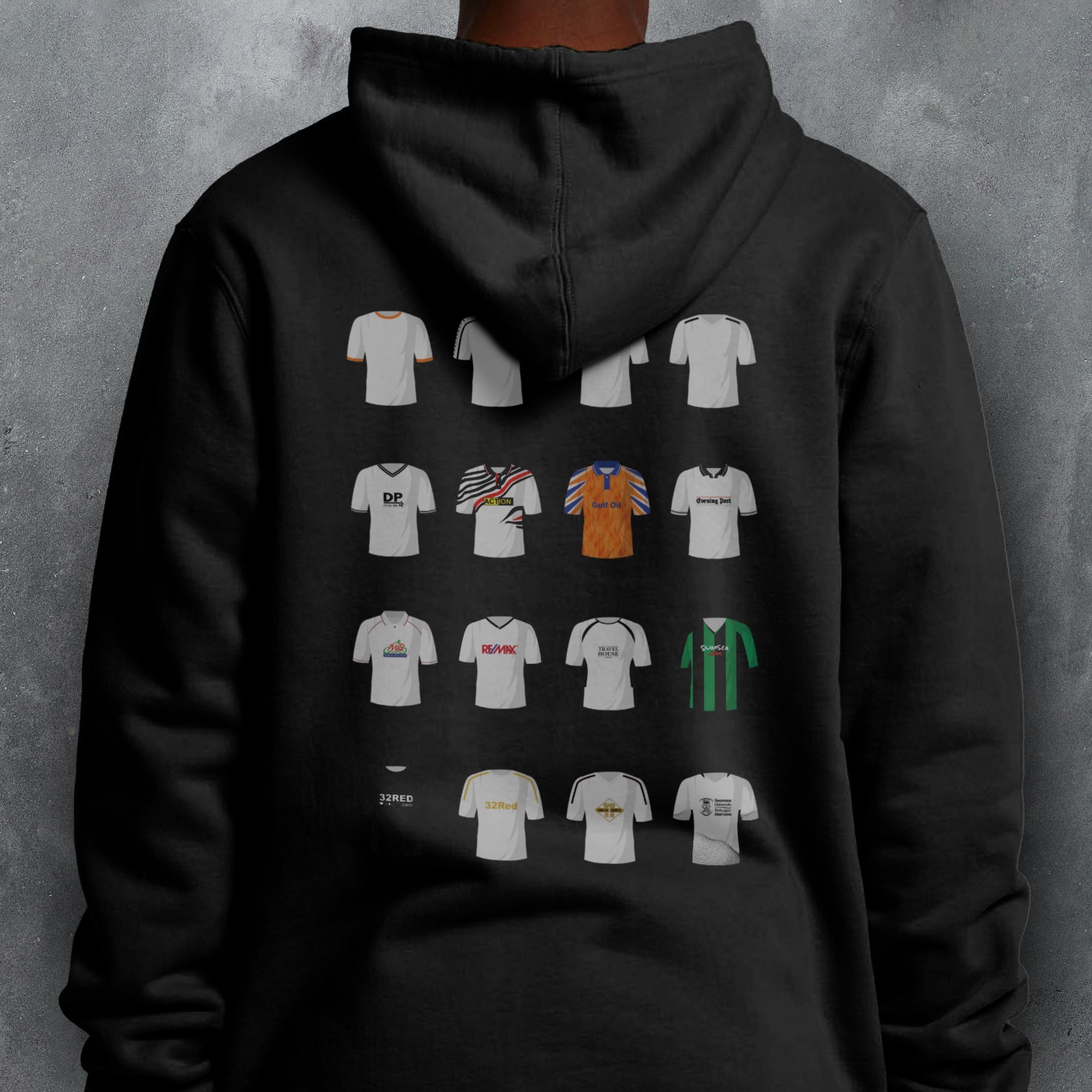 Swansea Classic Kits Football Hoodie Good Team On Paper