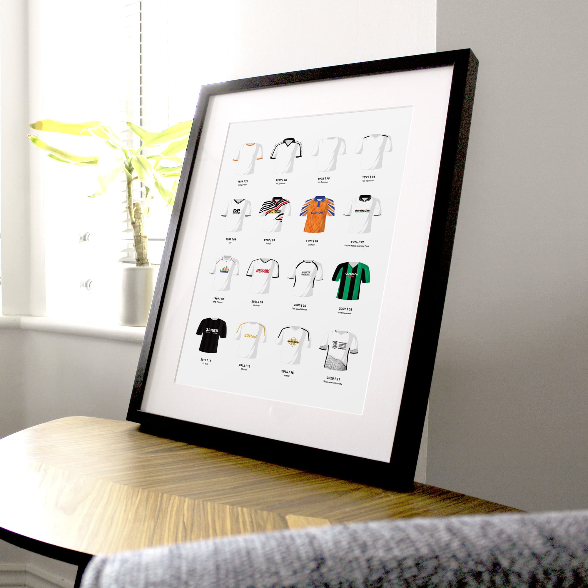 Swansea Classic Kits Football Team Print Good Team On Paper